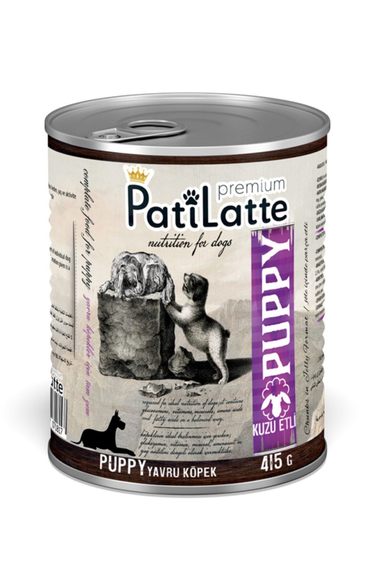 Pati Latte Kuzu Etli Konserve Yavru Köpek Maması 24 X 415 G