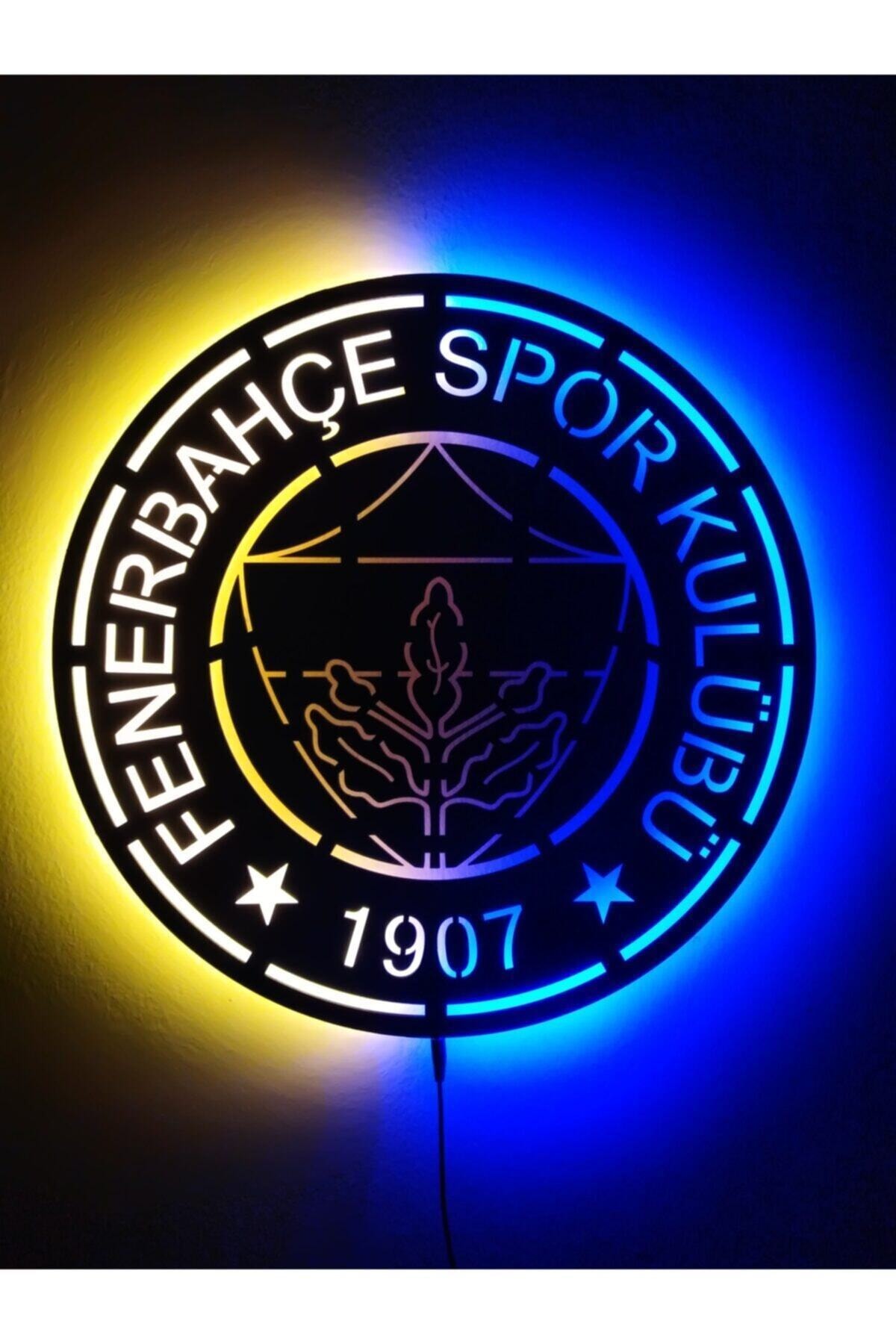 Lucarte Fenerbahçe V2 Led Işıklı Tablo Ahşap Duvar Dekoru