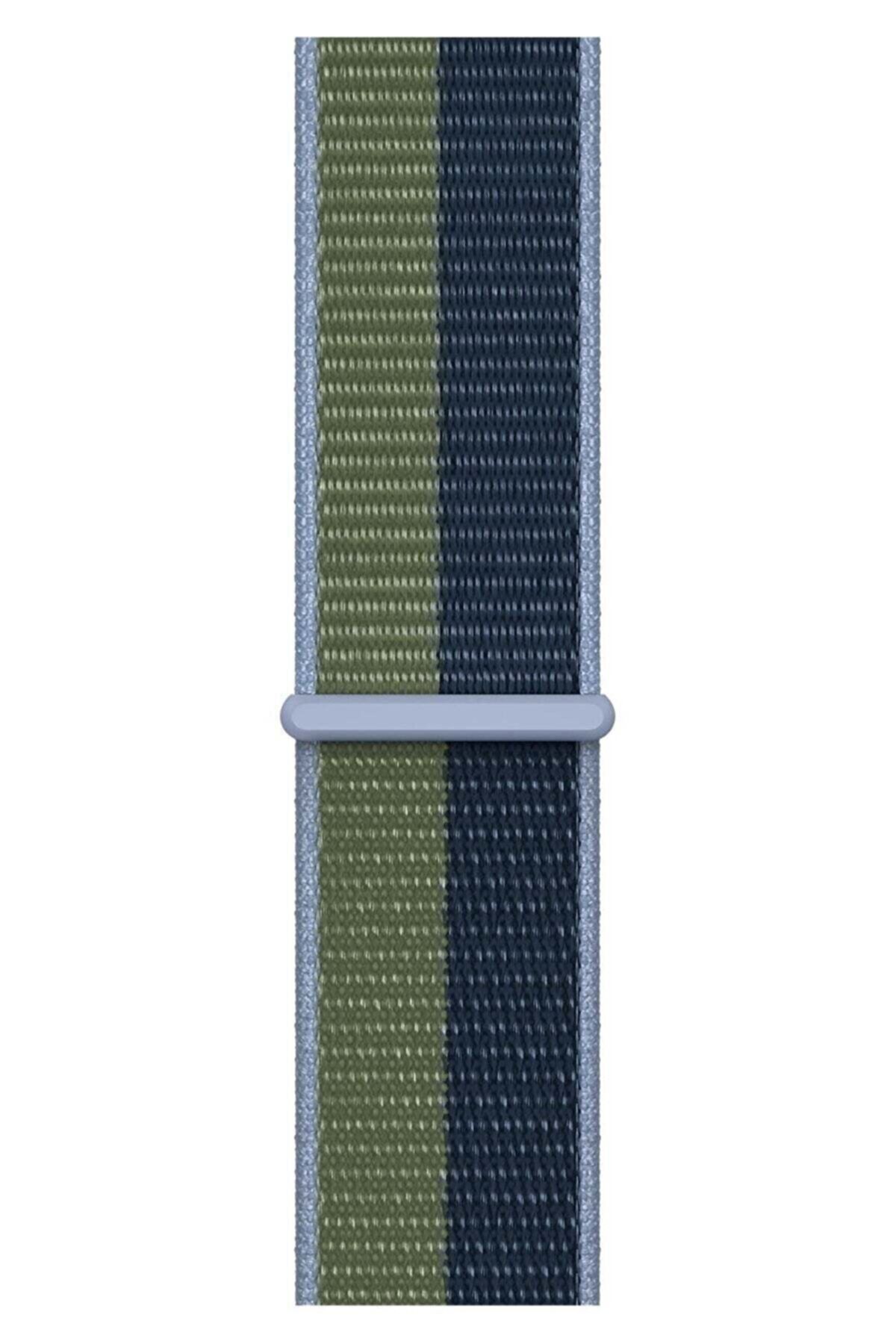 Apple Watch 1 2 3 4 5 6 7 Se Uyumlu 42 44 45mm Örgülü Lüks Hasır Kordon Moss Cream + Popsocket