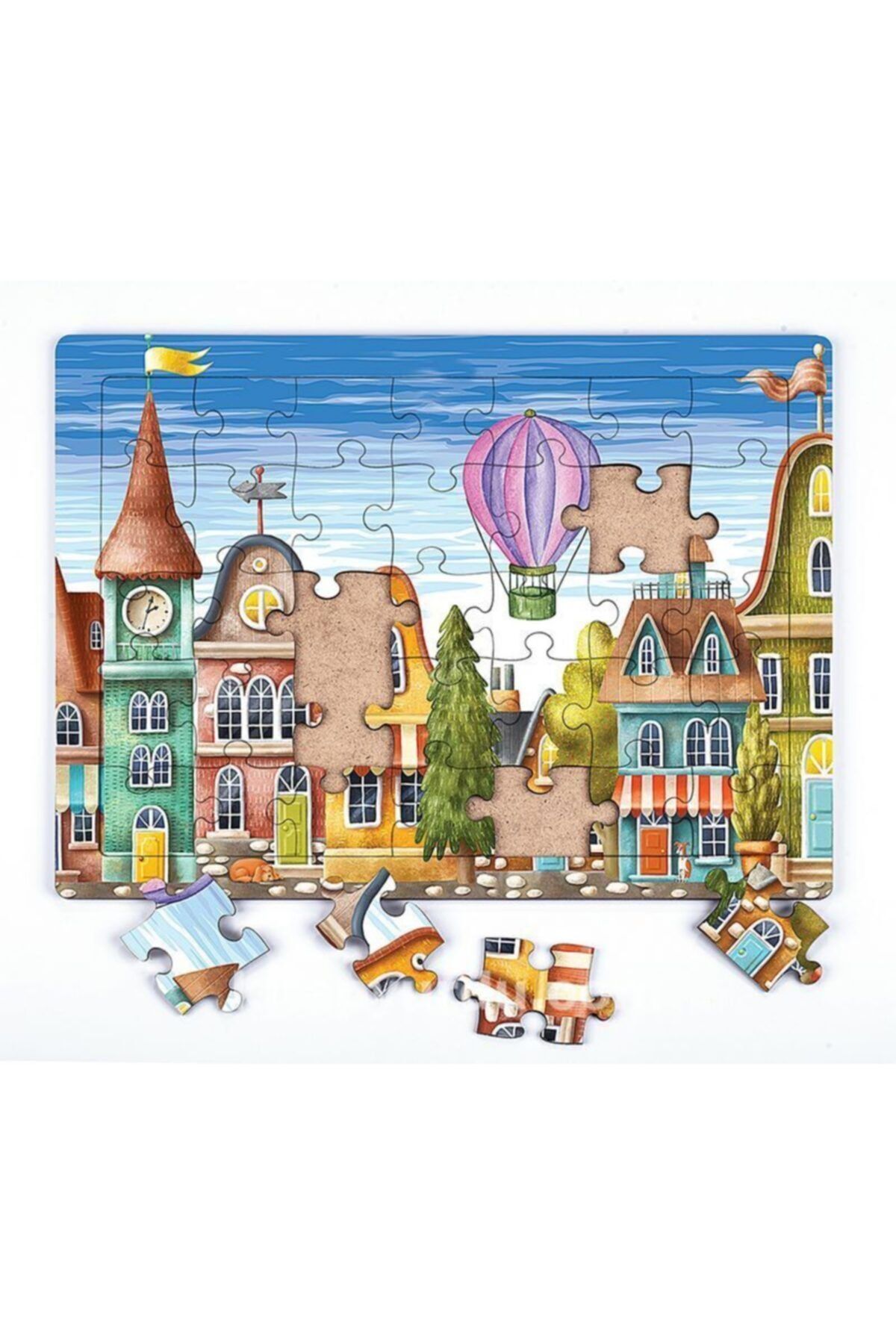 HeyNoid Çocuk Puzzle & Eğitici Öğretici Yapboz & Masal Kasabası 35 Parça
