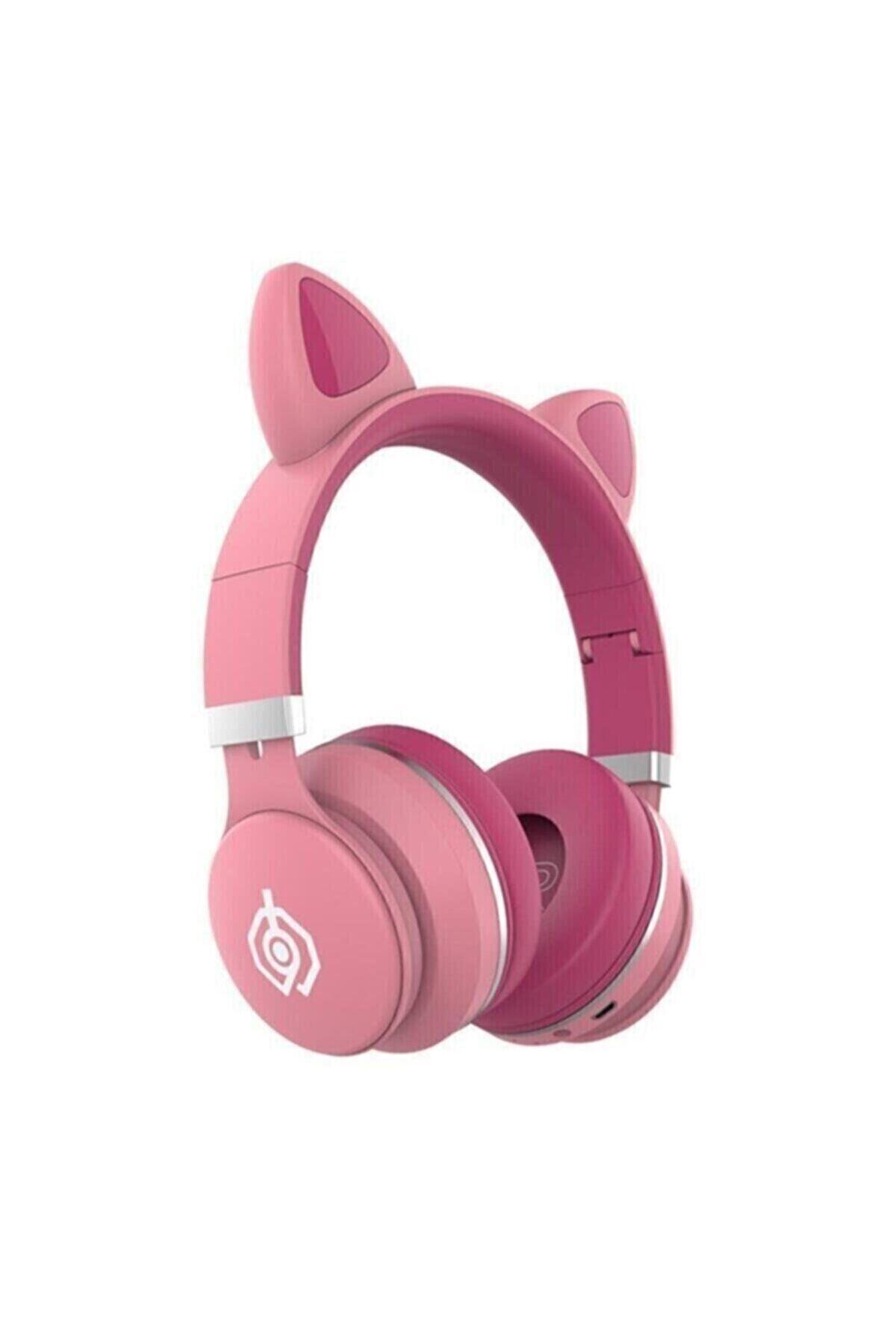 PERLAS Kedi Kulağı Detaylı Kablosuz Rengarenk Işıklı Buetooth Rgb Oyuncu Kulaklık Üstün Performans Uyumlu