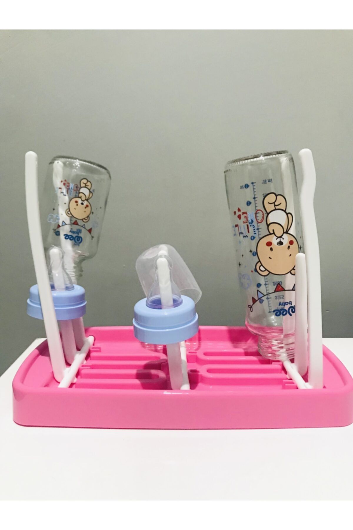 REALE Pembe Katlanabilir Pratik Biberon Kurutucu