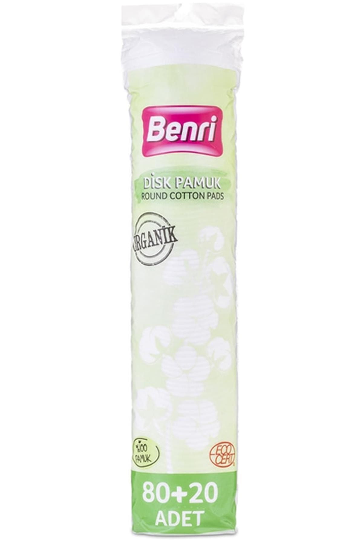 Benri : Organik Makyaj Temizleme Pamuğu 80+20 Adet