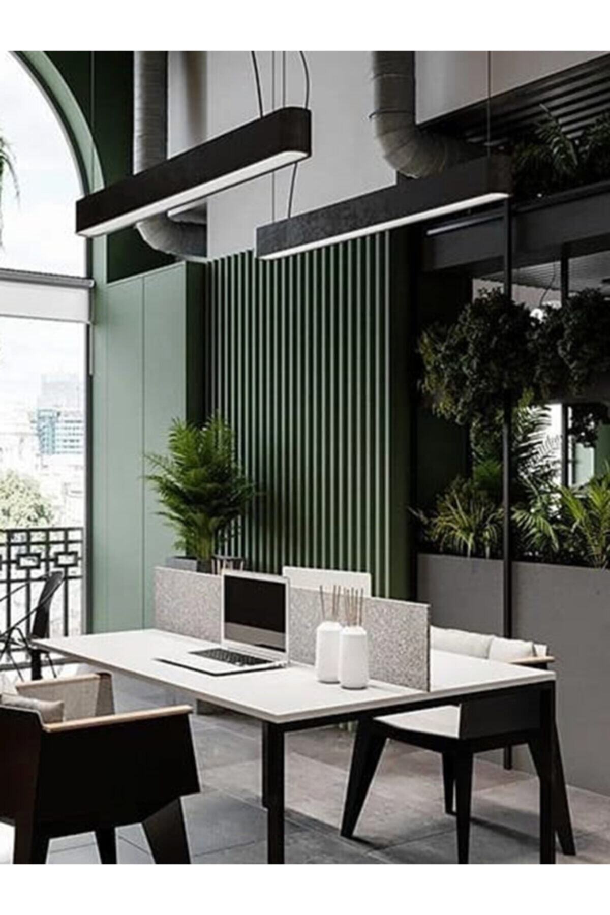 ALFALED Oval Kenarlı Led Lineer Sarkıt - 200cm - Siyah Kasa Günışığı