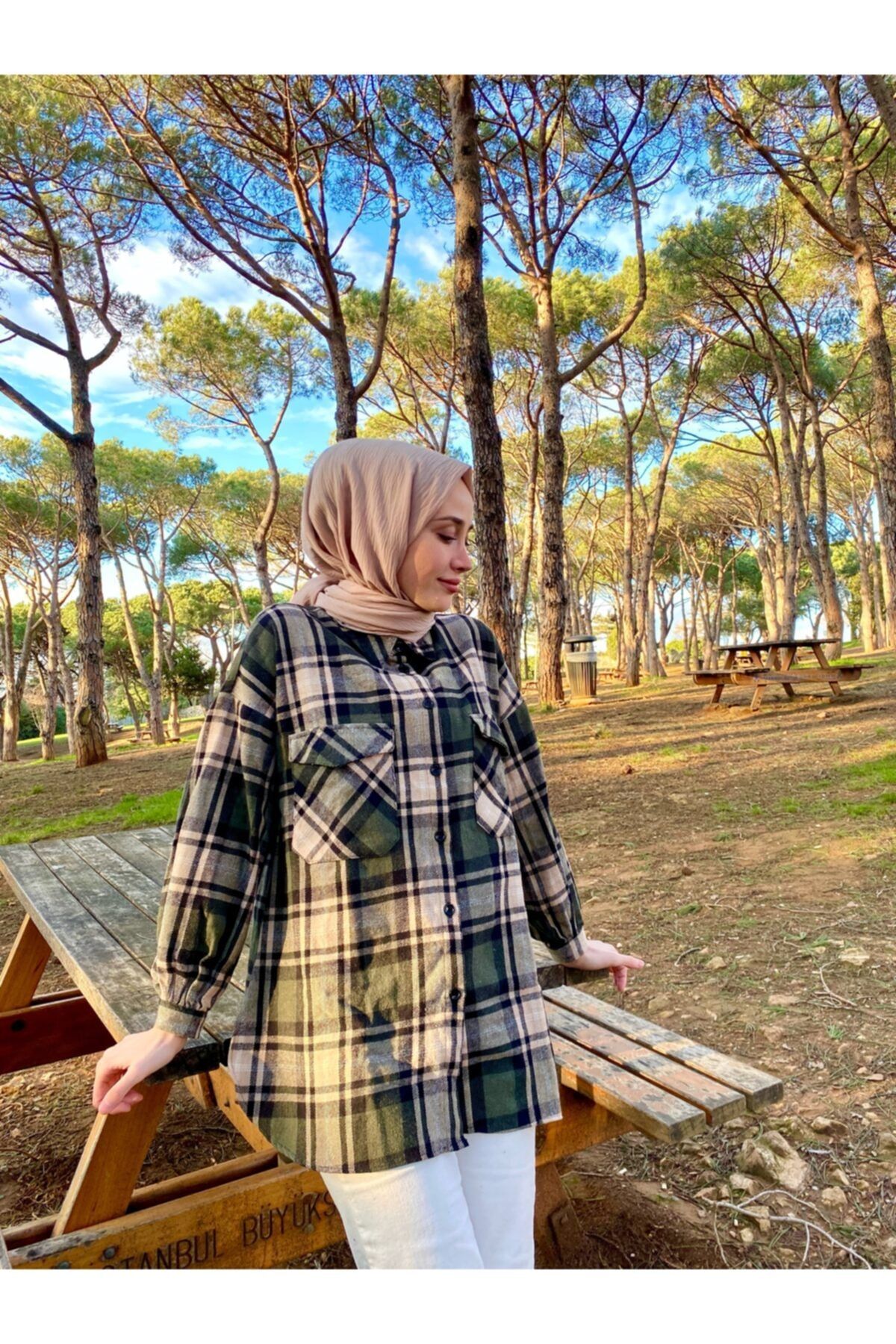Huuq Design Oduncu Gömlek Haki