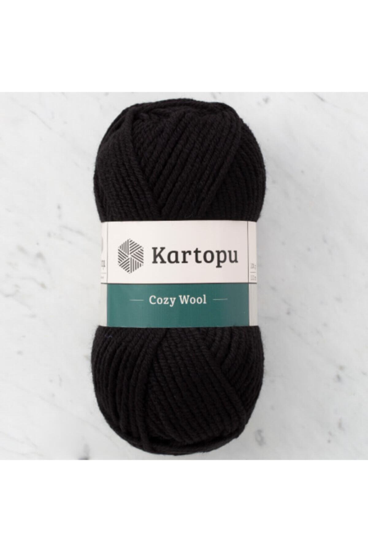 Kartopu Cozy Wool K940 Siyah %25 Yün Karışımlı Kalın Ip