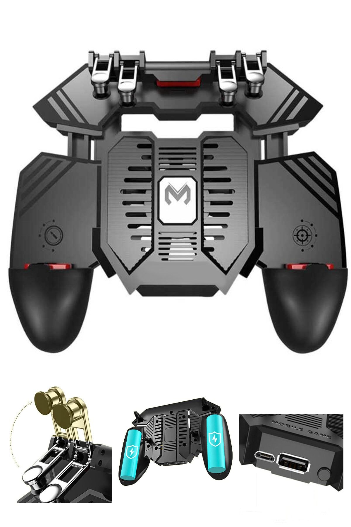 cupcase Xiaomi Redmi Y1 Için Oyun Konsolu Pubg Fortnite 4000mah Powerbank 4buton Fanlı