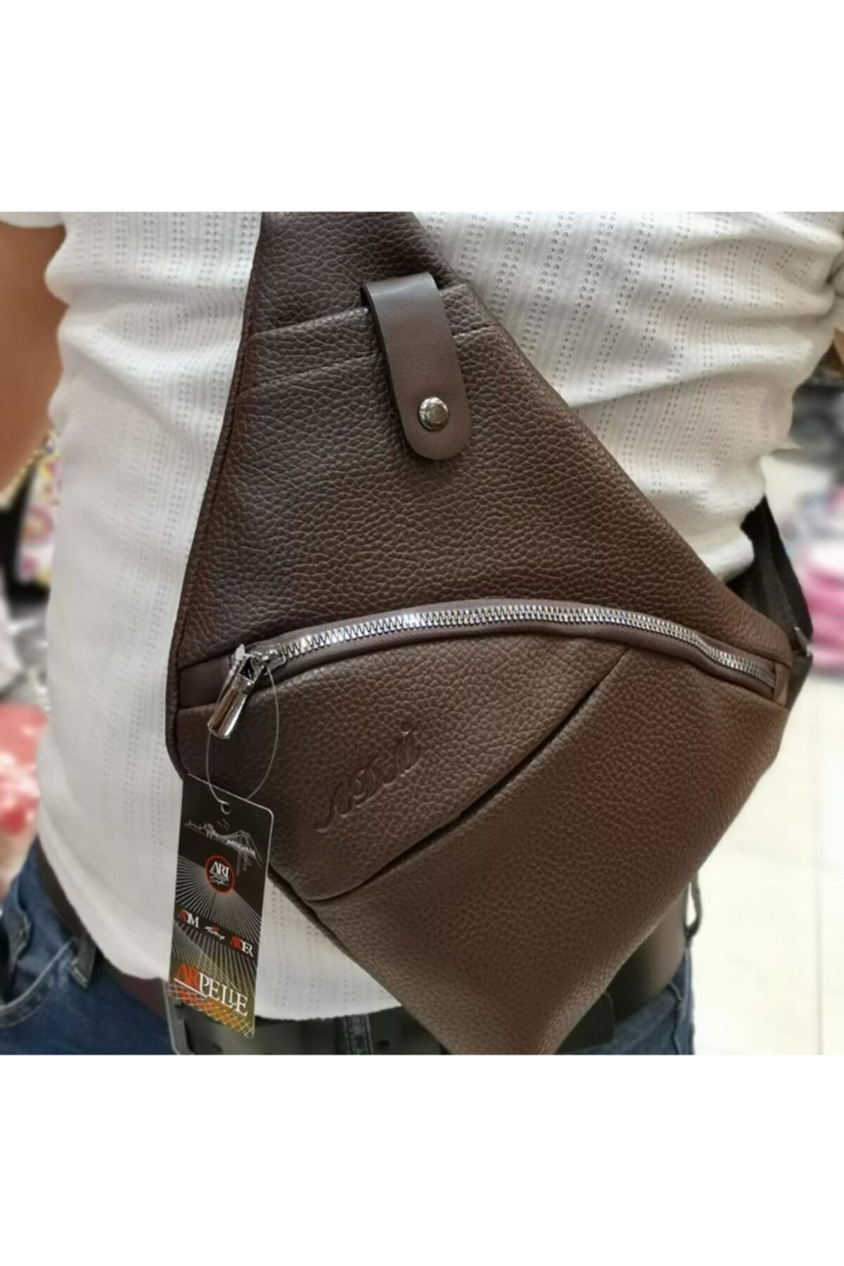 gudubags Unisex A Kalite Suni Deri Çapraz Çanta Bodybag
