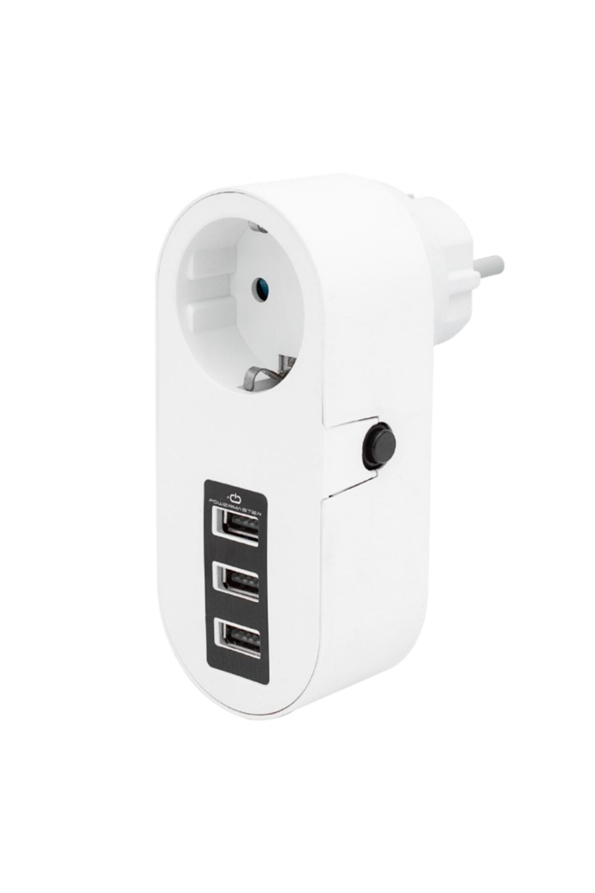 Powermaster Pm-4913 3 Usbli Tekli Termal Akım Korumalı Priz (10a-2500w)