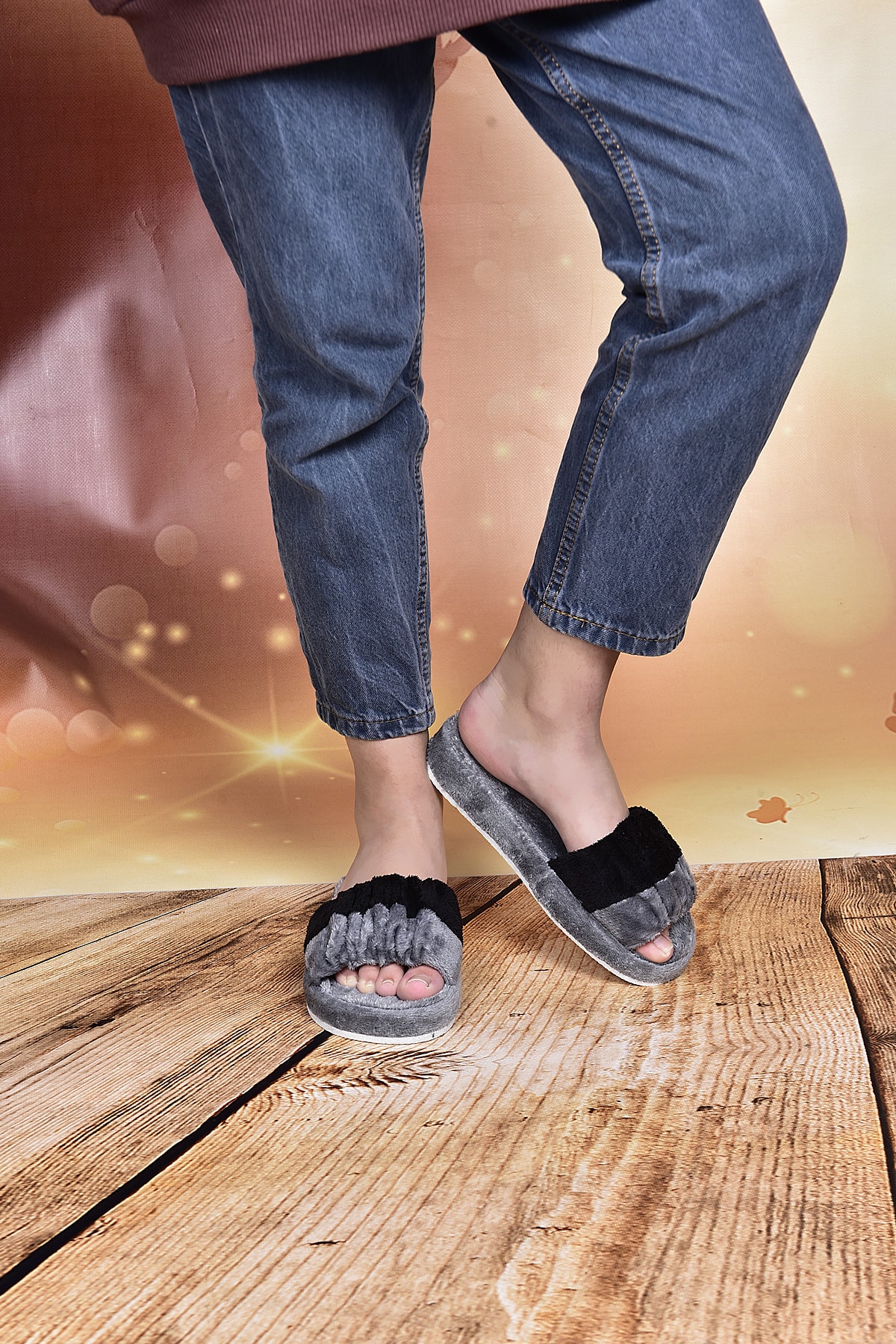FM Shoes Siyah Panduf Önü Açık