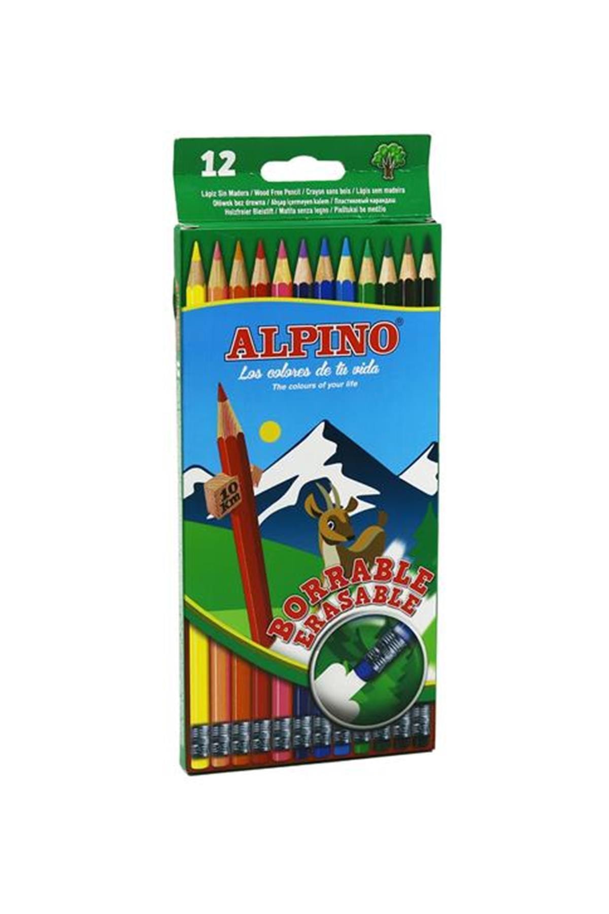 WORLDDOLPHIN Dolphin Alpino 12 Renk Silinebilir Kuru Boya Al-013654