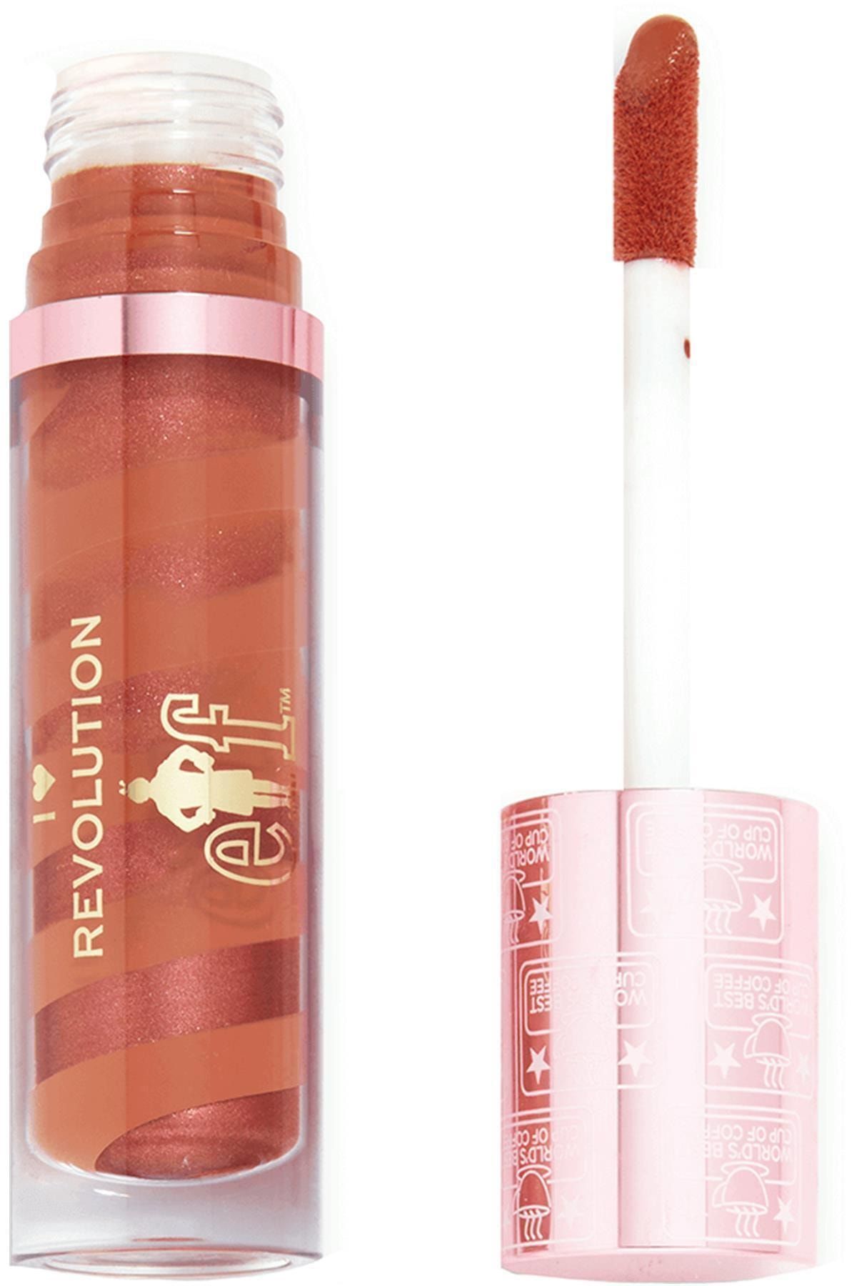 I HEART REVOLUTION Elf Candy Cane Best Coffee Lip Gloss