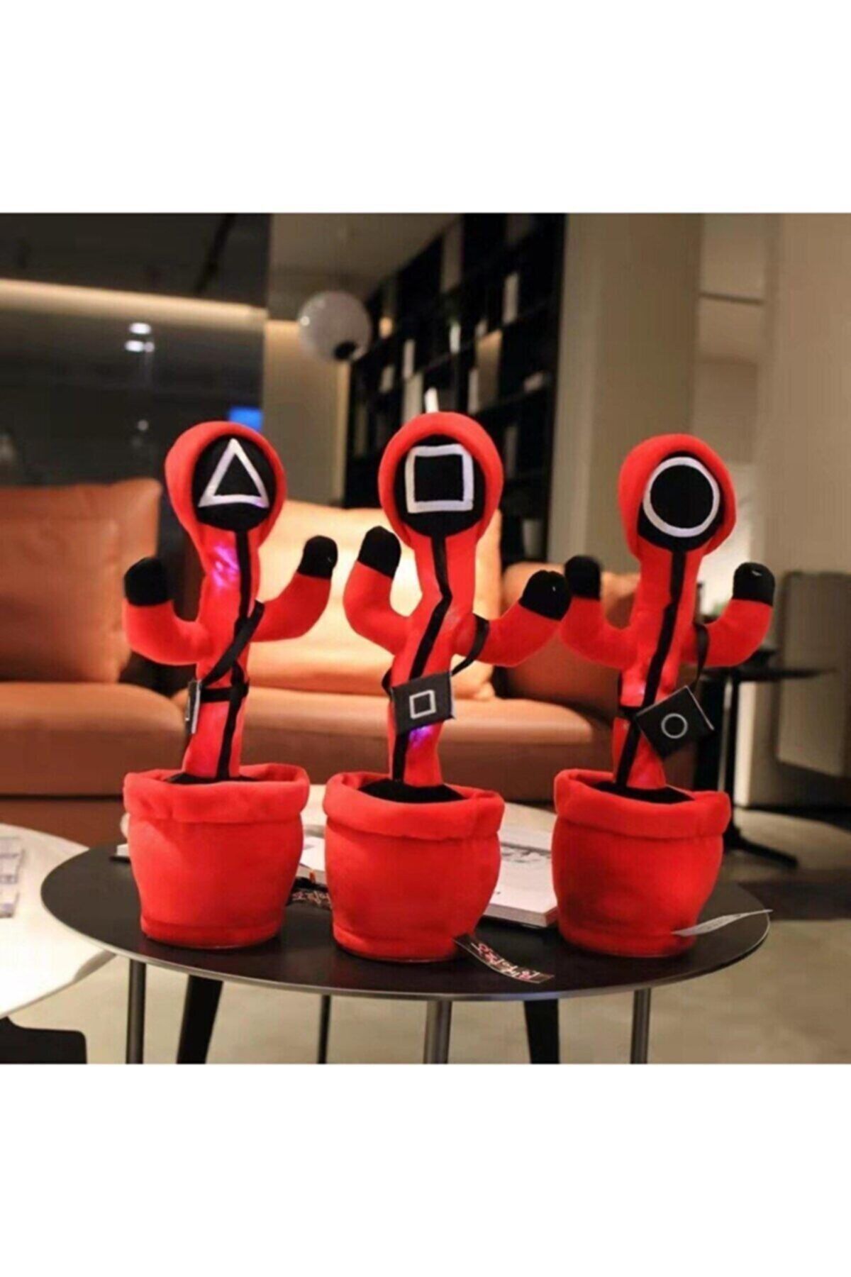 BCA Squid Game Kalamar Kostümlü Şarjlı Taklit Dans Eden Şarkılı Kaktüs Oyuncak