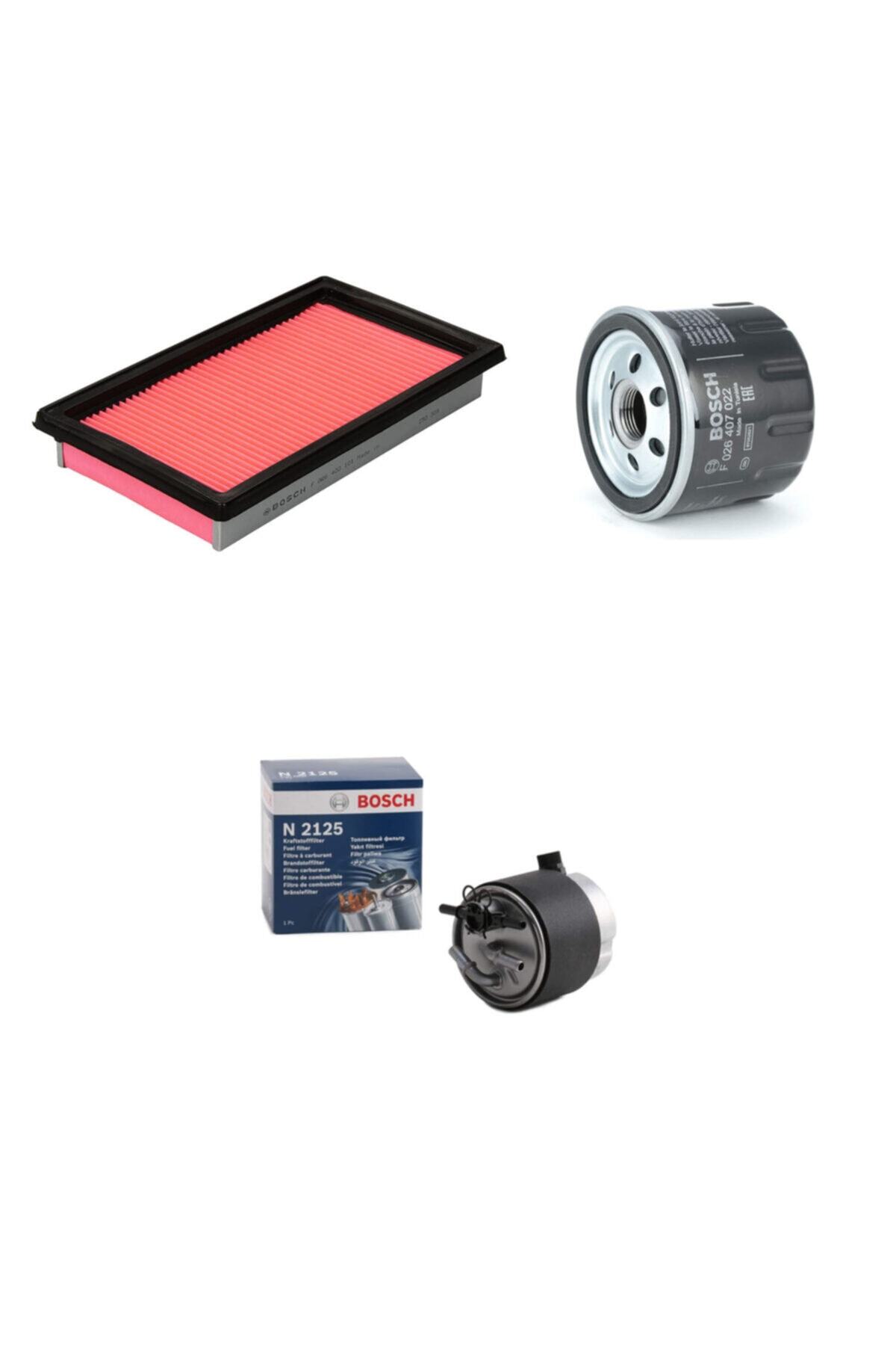 Bosch Filtre Bakım Seti Nissan Qashqai 1.5 Dci Dizel 2009 - 2012 Hava + Yağ F.+ Yakıt Filtre