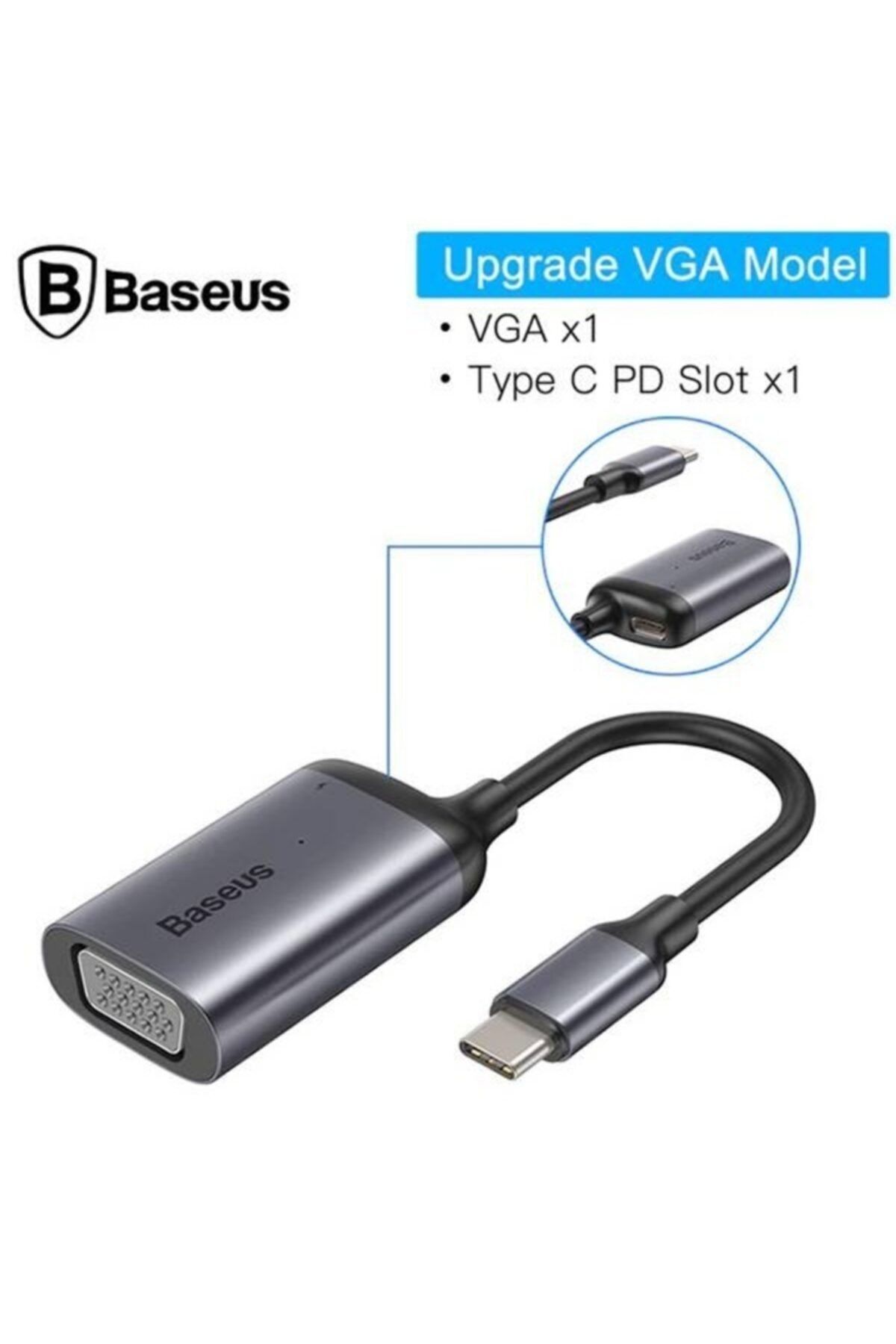 Maf Aksesuar Baseus Enjoyment Series Type-c To Vga Hub Çevirici Adaptör