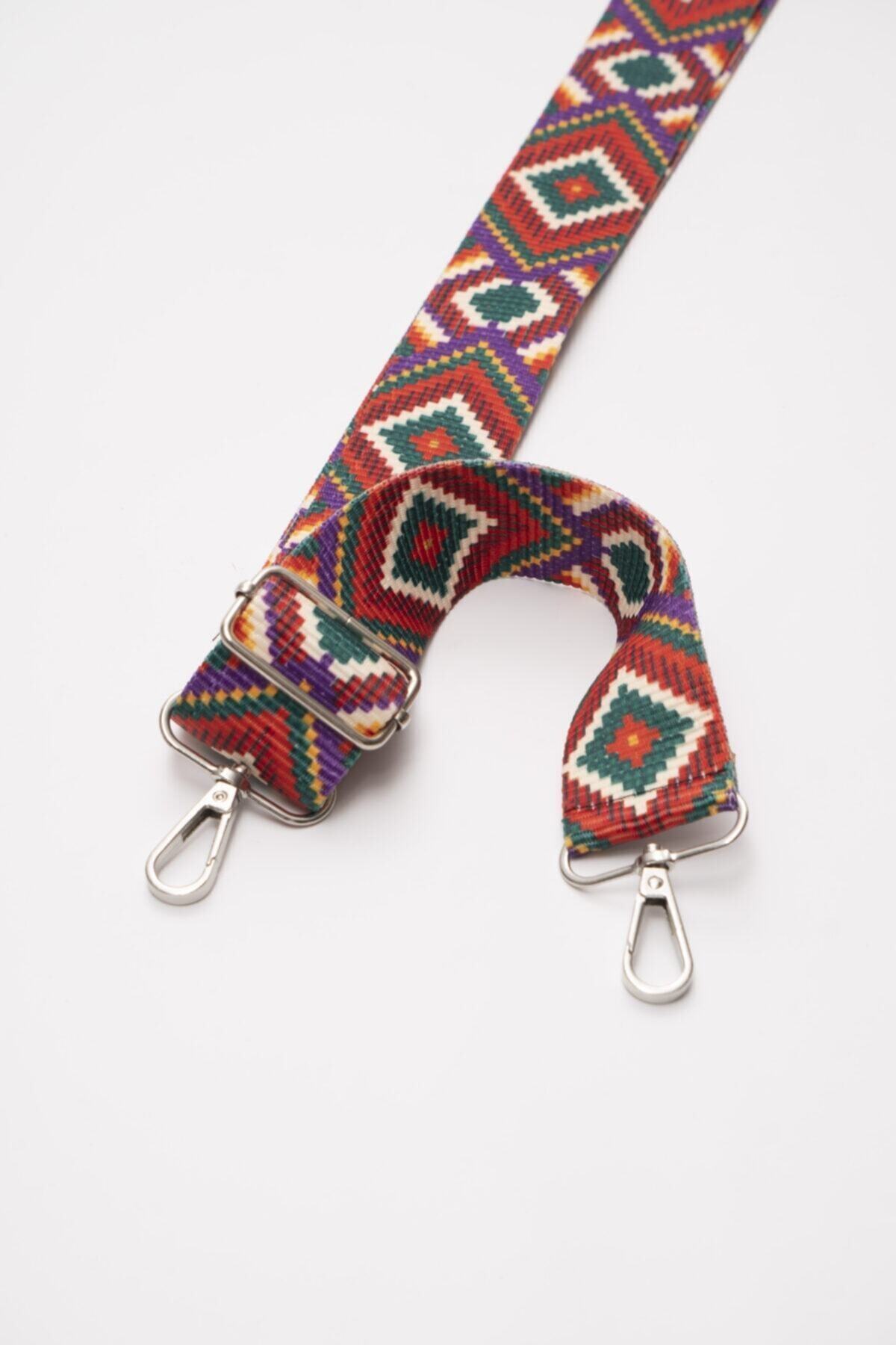 Rof Bag Baklava Desenlı Polyester Kolon Ayarlanabılır Çanta Askısı (120 CM BOY 4 CM EN)