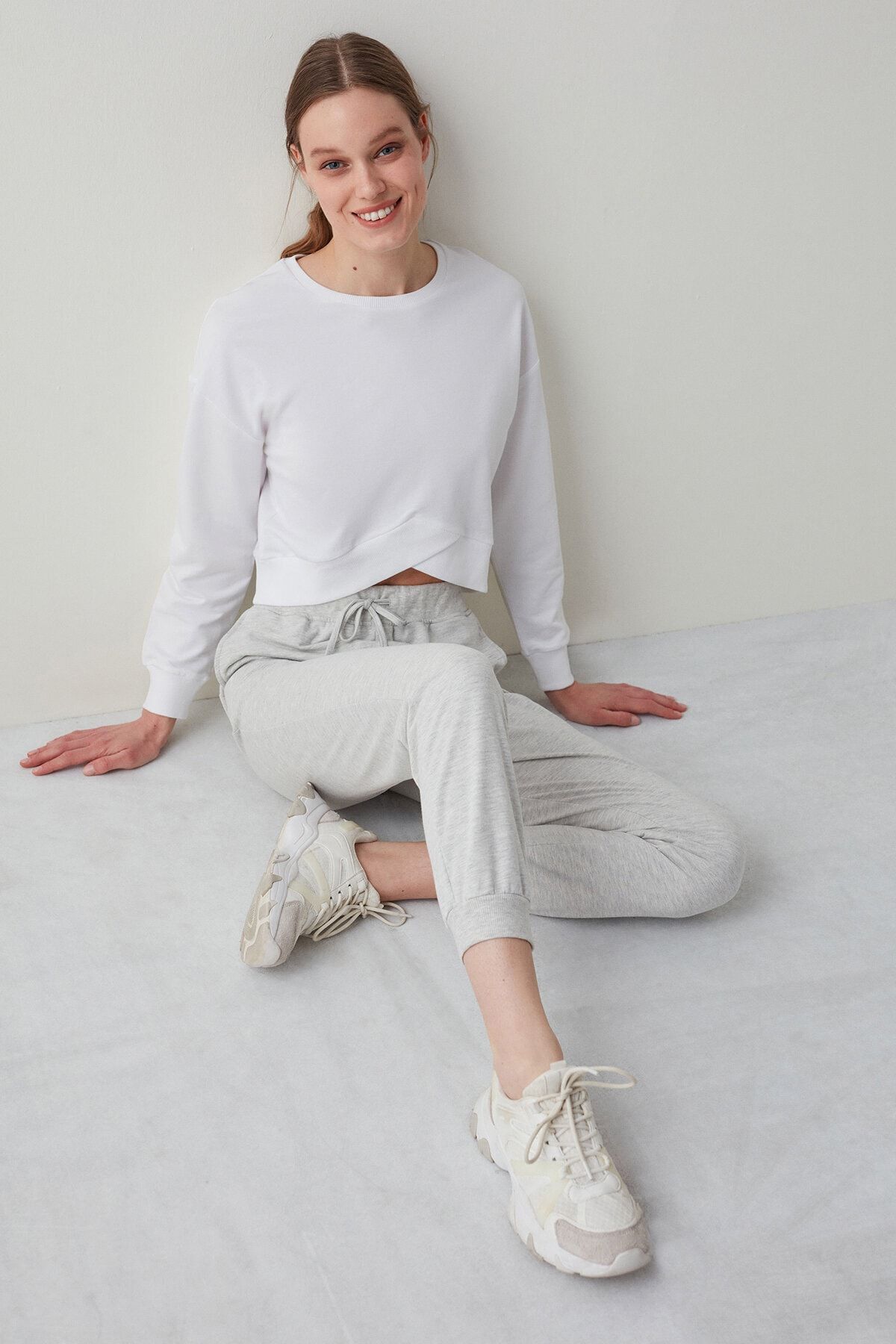 Penti Gri Melanj Tied Jogger Pantolon