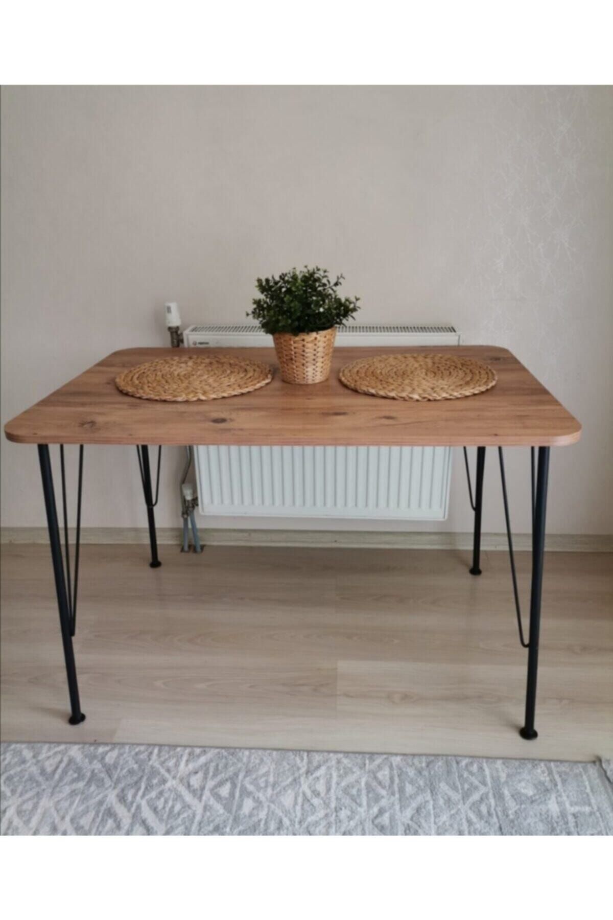 Feza 60×120 Metal Ayaklı Masa Mutfak Masası Çalışma Masası Bilgisayar Masası