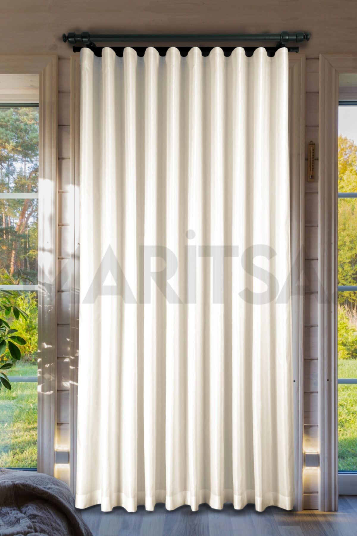 MARİTSA %100 Polyester Krem 250 X 200 Saten Güneşlik