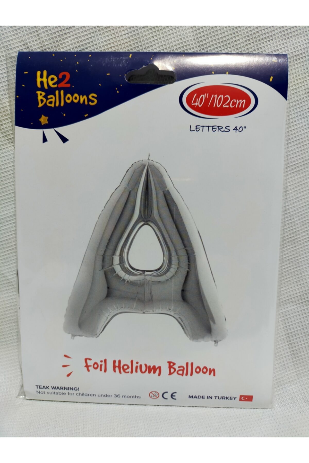 DÜĞÜN DERNEK PAZARI A Harfi Gümüş Folyo Balon 102 Cm