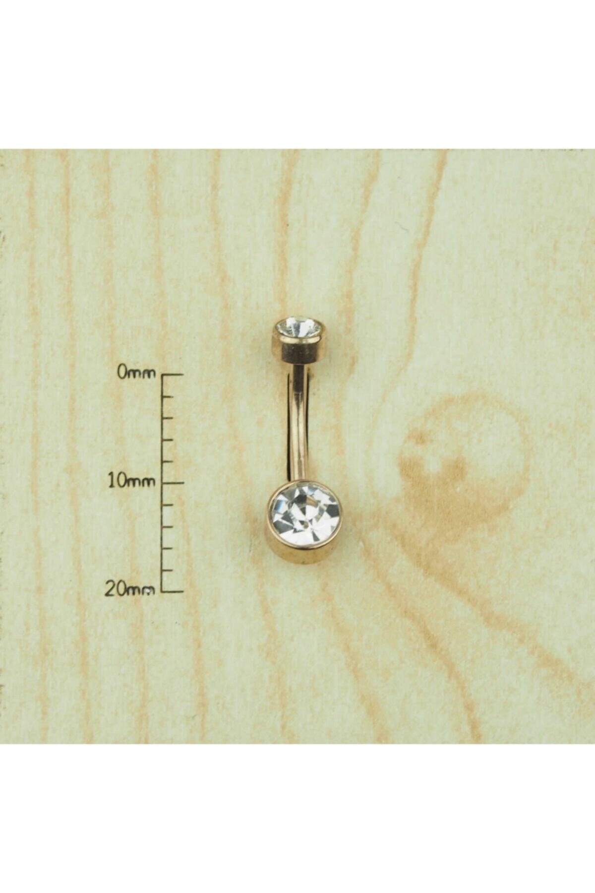 Abuksubukşeyler Taşlı Düz Mod Rose Göbek Piercing