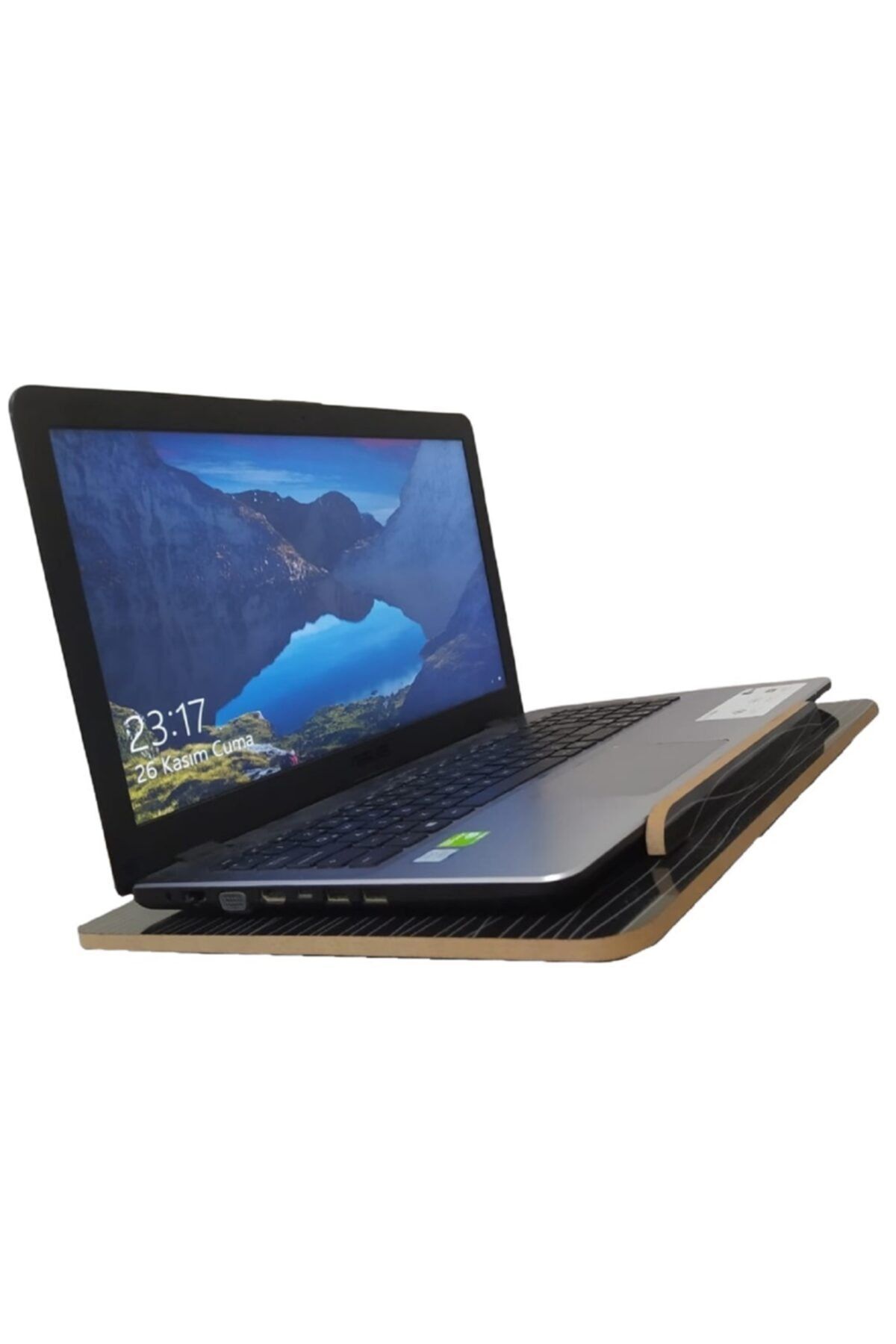 Ahşap Ayfemob Laptop Altlığı Notebook Sehpası Stand Basit Ve Pratik Kullanım