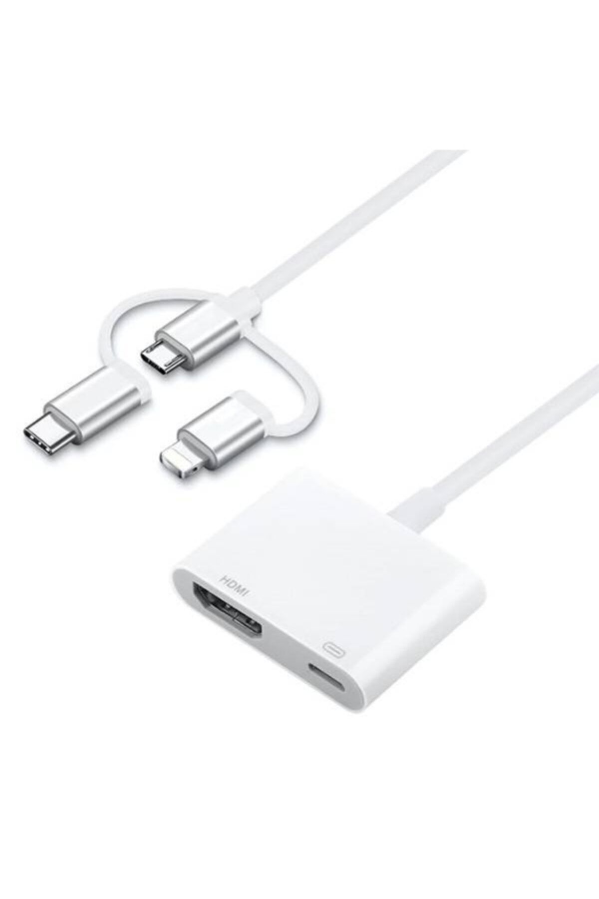 Maf Aksesuar Ally 3 In1 Hdmı Dijital Av Adaptörü Iphone-android-usb Type C+micro Usb