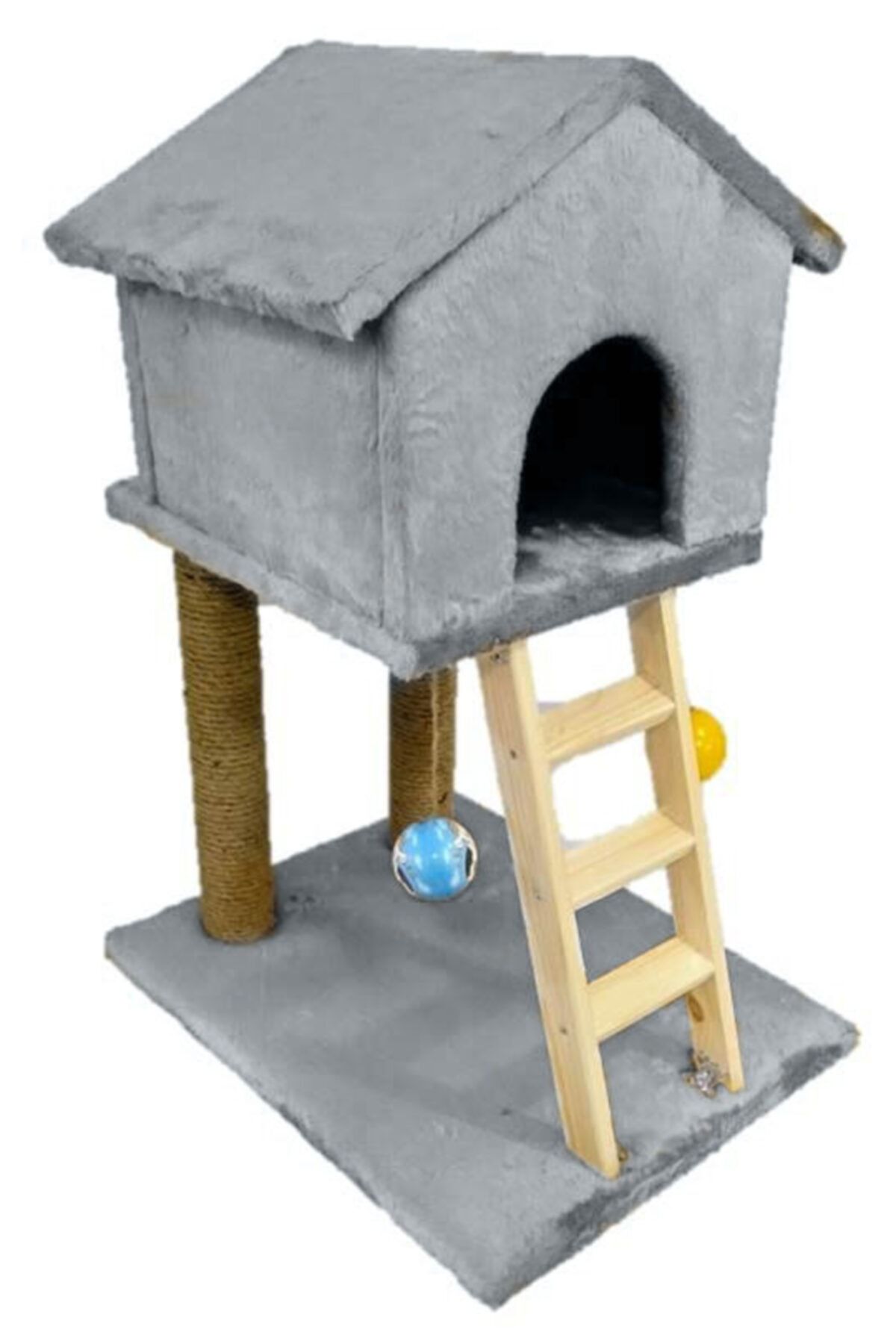 Mila Kedi Evi, Tırmalama Ve Oyun Seti Gri/füme/antrasit