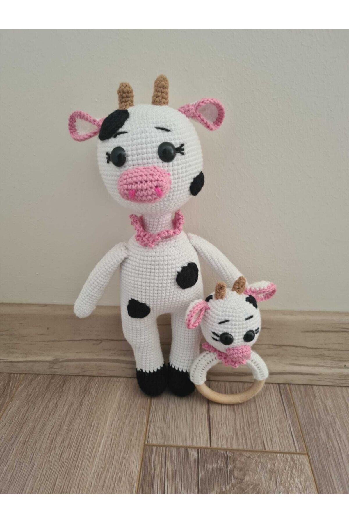 Lalin desing Amugurumi Inek Oyuncak& Diş Kaşıyıcı