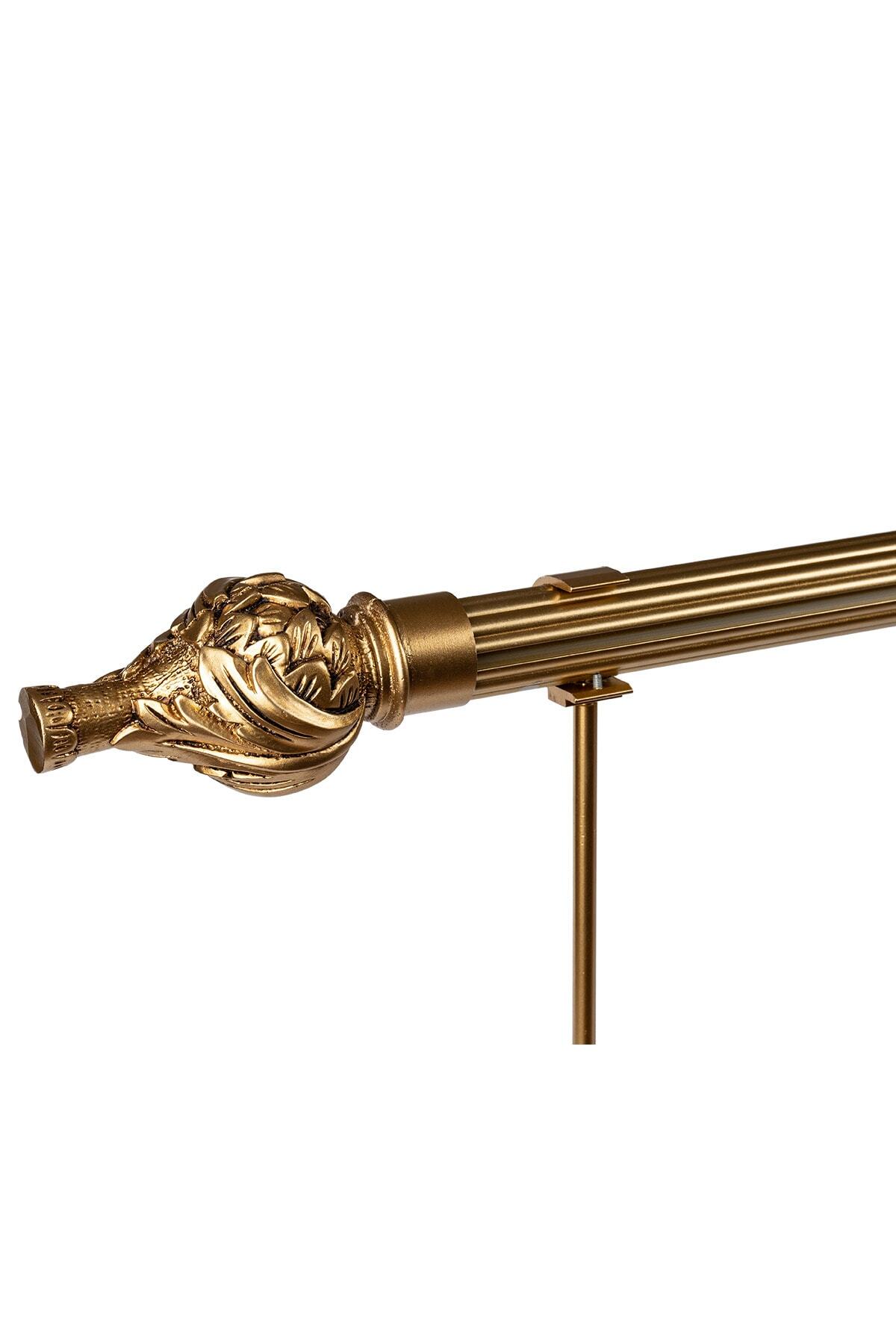 Perdejim Gold Rustik Fon Perde Askısı Antik Eskitme Rustik 175 Cm Ars19