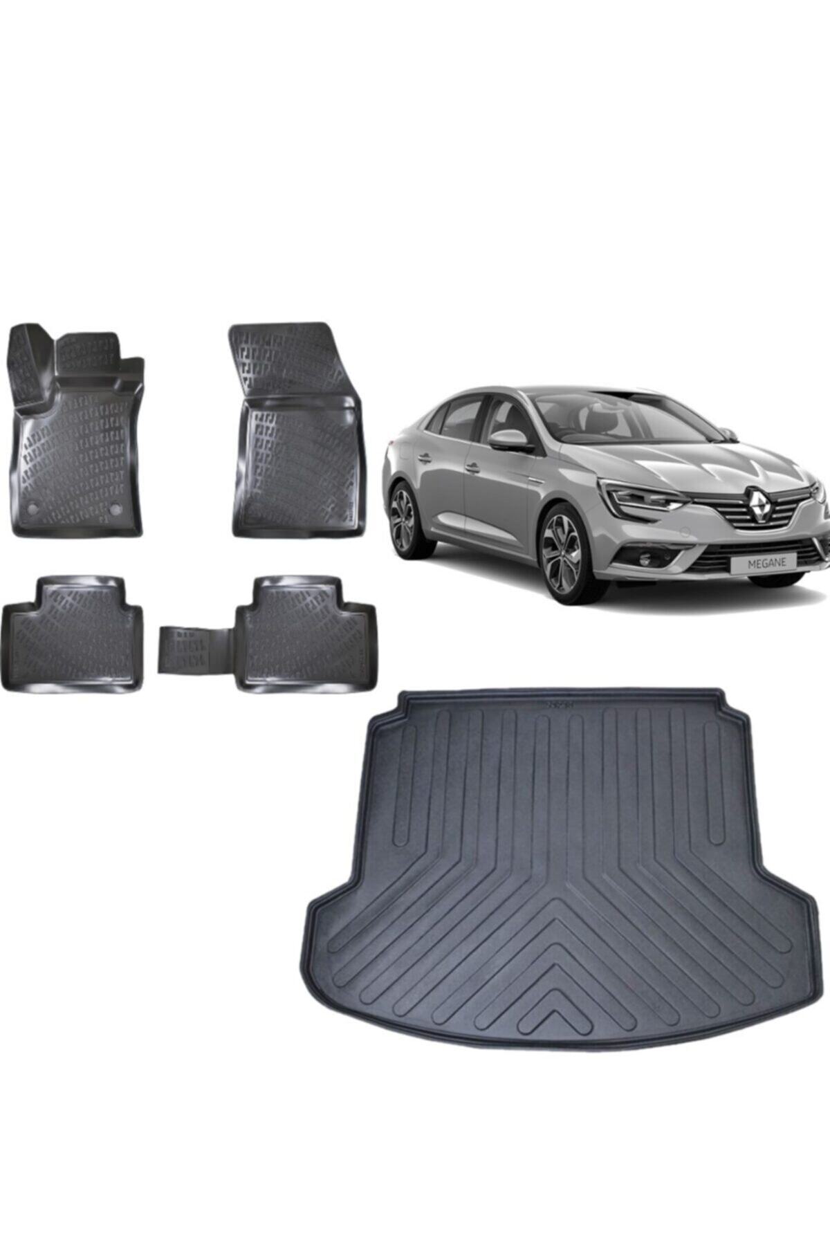 Rizline Renault Megane 4 Sedan Çift Kulaklı 2016 Sonrası Bagaj Havuzu+3d Havuzlu Paspas Takımı
