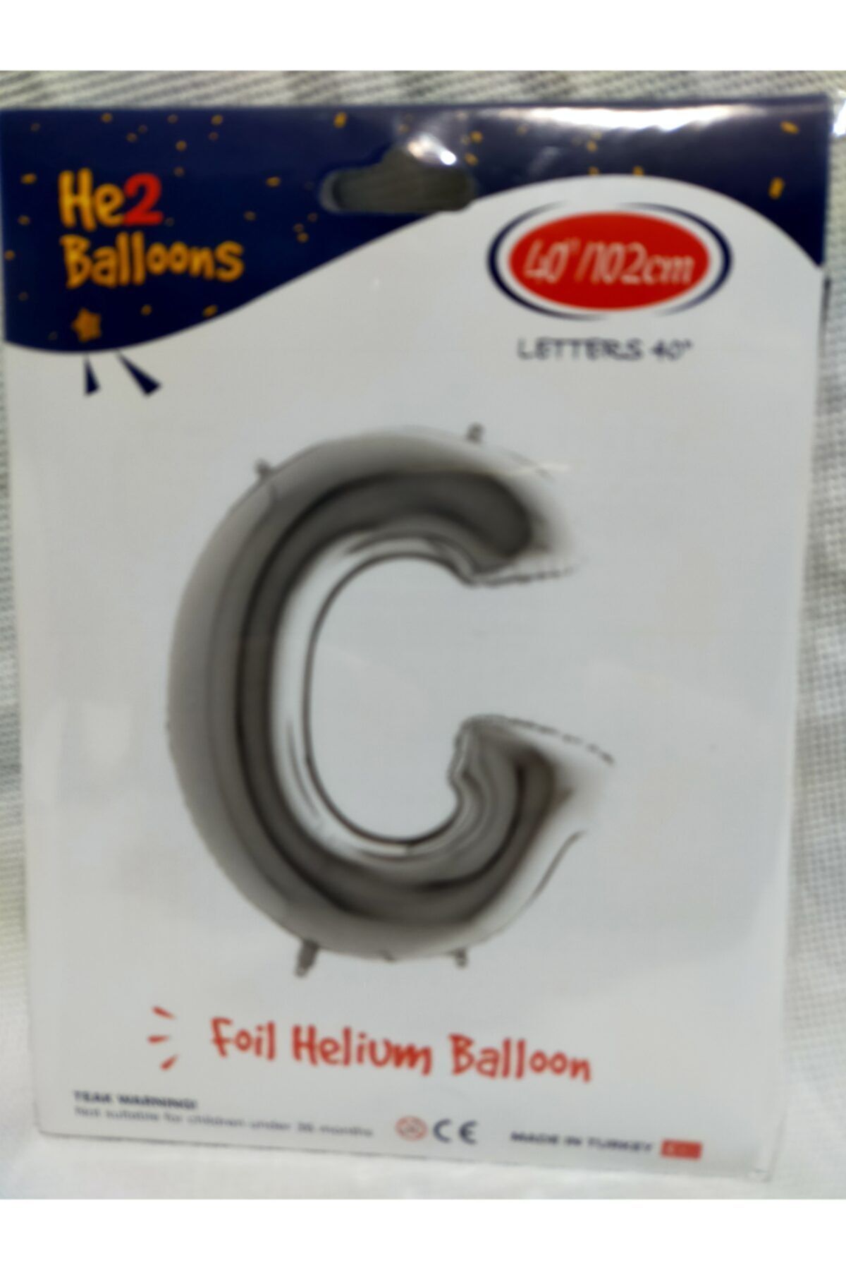 DÜĞÜN DERNEK PAZARI G Harfi Gümüş Folyo Balon 102 Cm