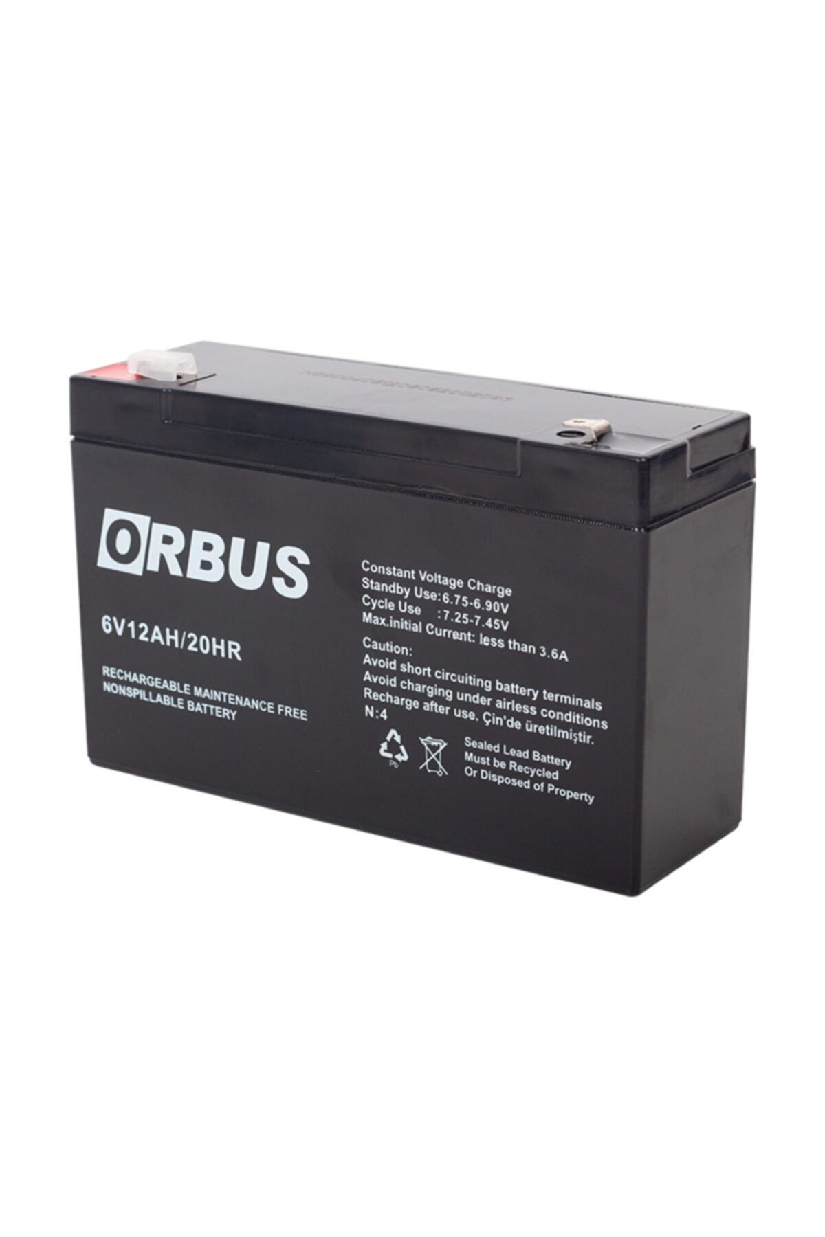 OEM Akü 6 Volt 12 Amper Powermaster * Orbus * Atex ( 150 X 50 X 94 Mm )