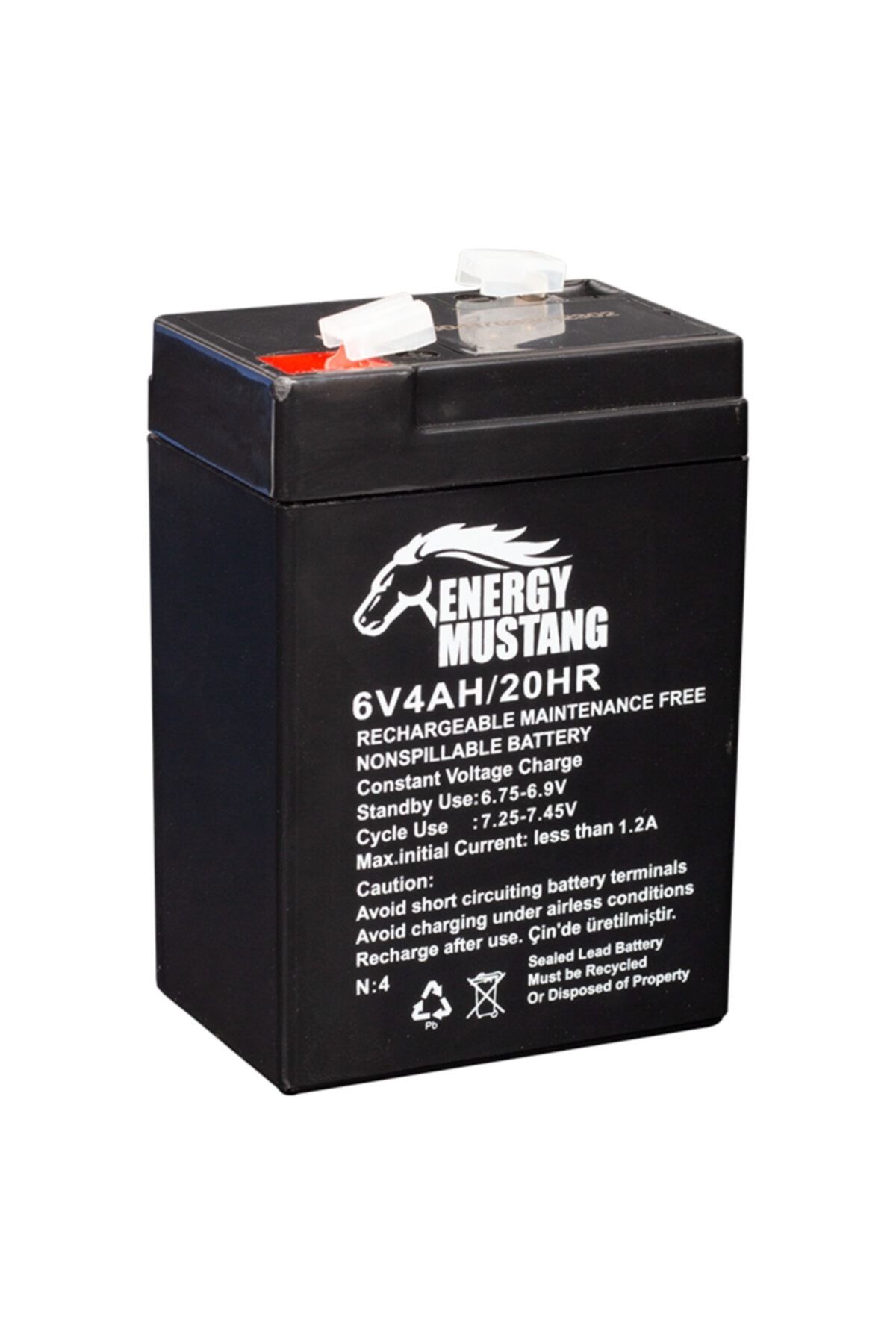 OEM Akü 6 Volt 4 Amper Powermaster - Energy Mustang ( 70 X 48 X 101 Mm ) (ışıldak Aküsü)