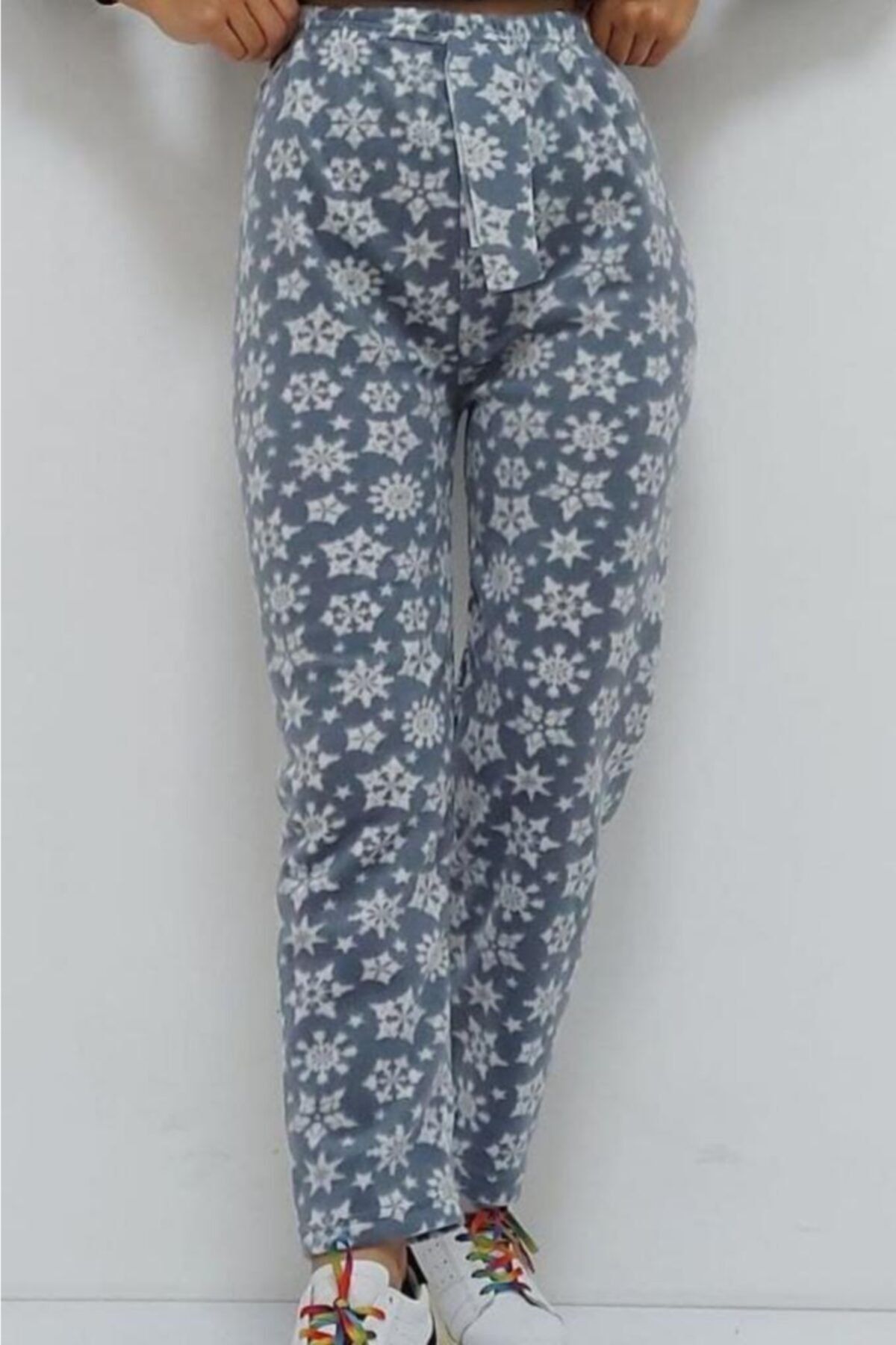 myglobal Kar Desenli Pijama Altı Gri