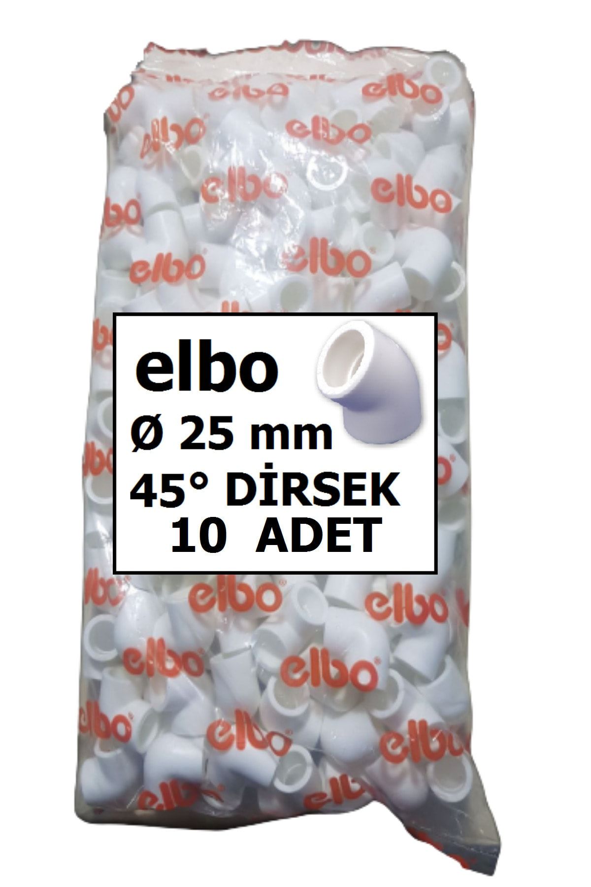 Elbo 1 Paket 25x45° Pprc Dirsek 10 Adet