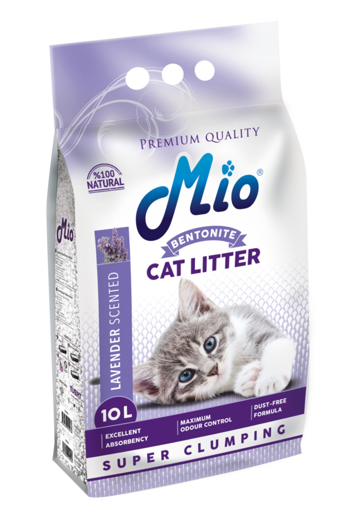 MİO 10 Lt. Lavanta Ince Bentonit Kedi Kumu