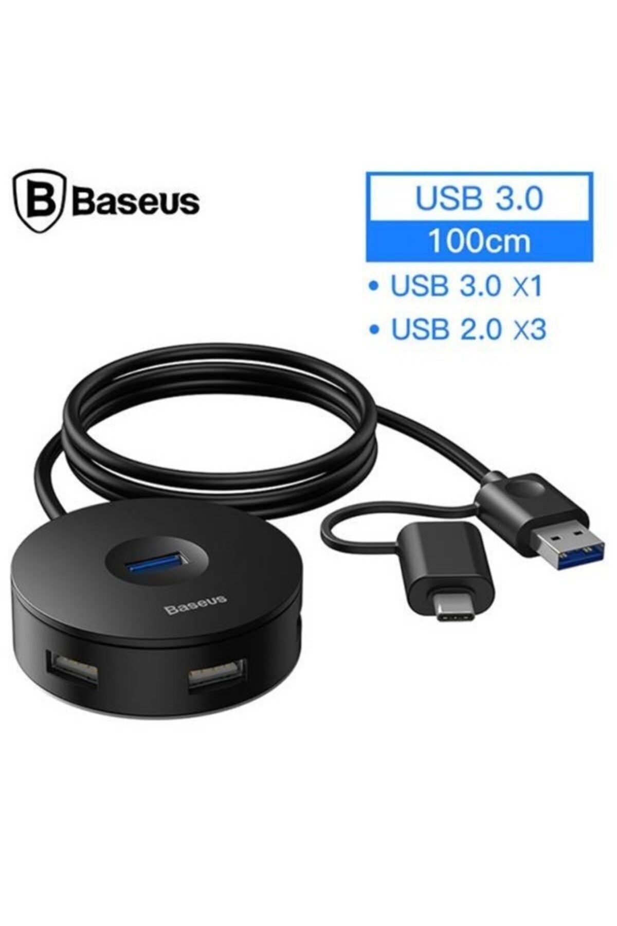 Maf Aksesuar 4in1 Hub Type-c+usb3.0*1+usb2.0*3 Adaptör 1 mt