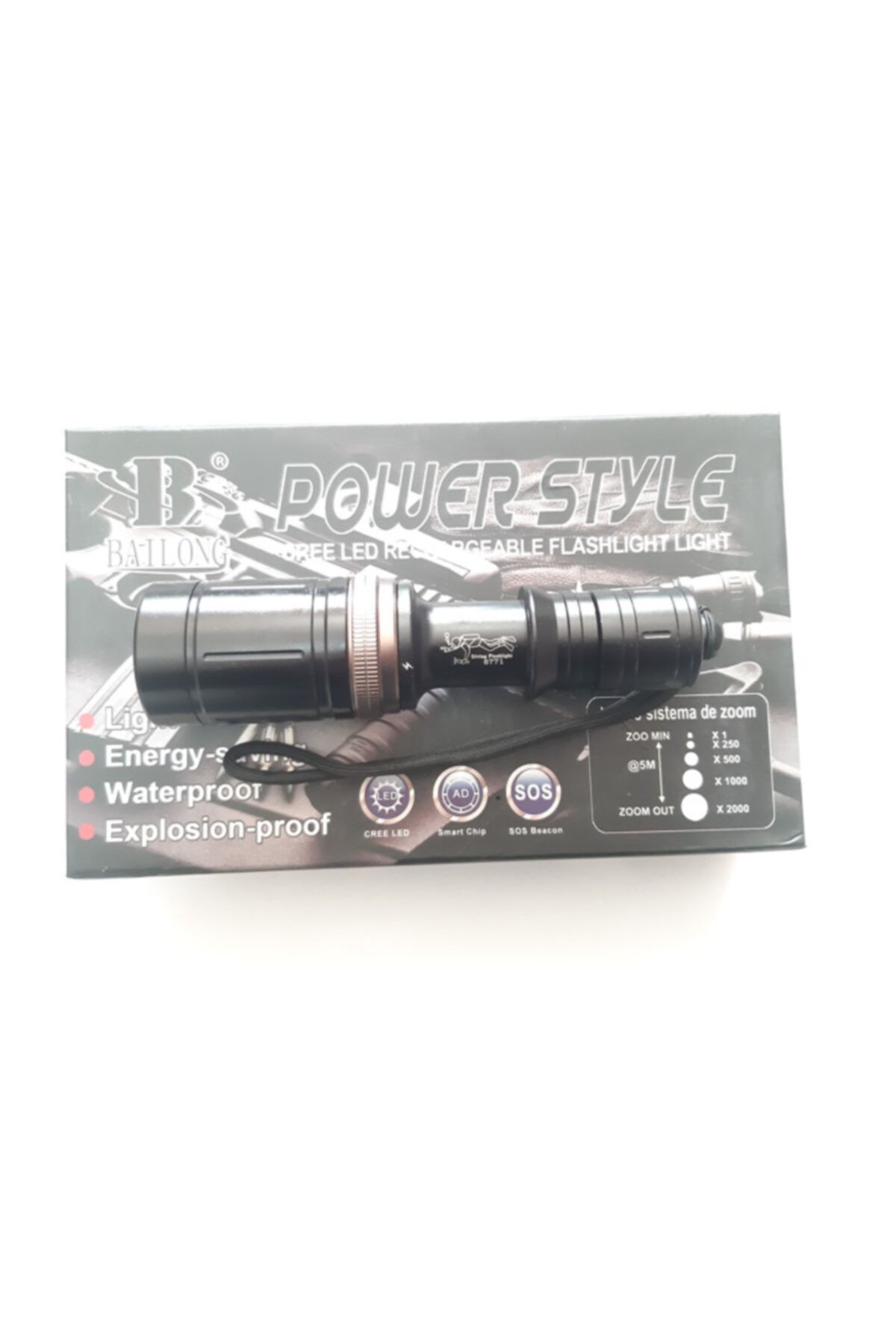 Power Style Powerstyle Waterproof Su Altı Dalış Feneri 5 Modlu Şarjlı Led El Feneri