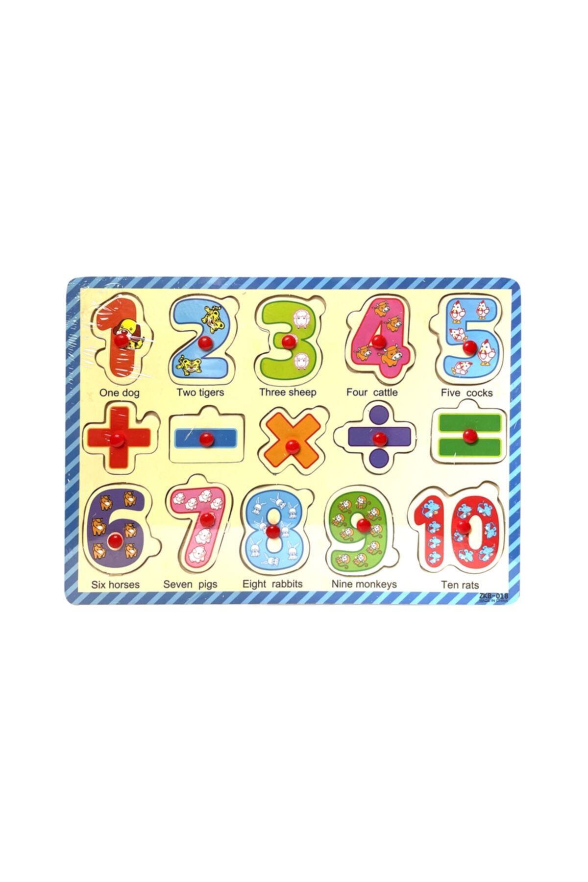 Wooden Toys Ahşap Tutmalı Eğitici Yapboz Puzzle Rakamlar
