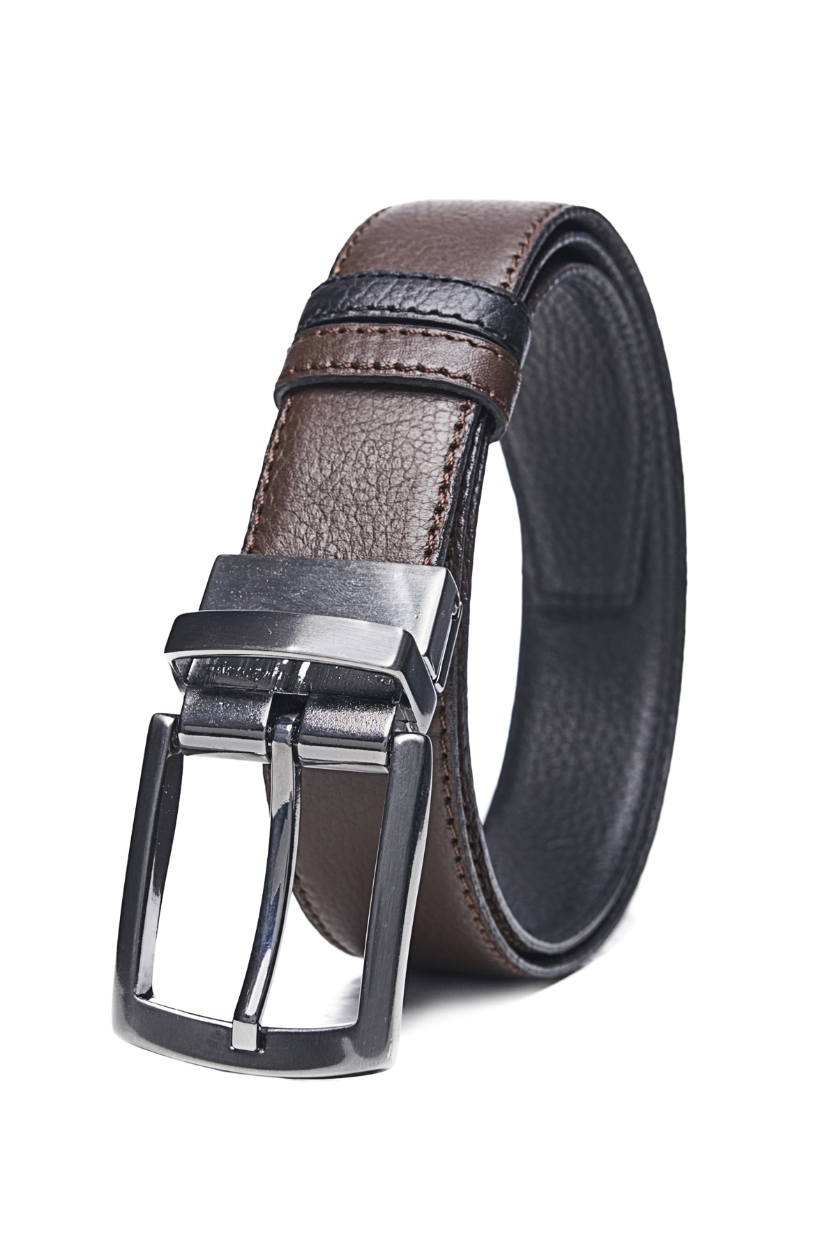 PRS Döner Tokalı, Çift Taraflı Hakiki Deri Kemer Klasik Erkek Kemer Kumaş, Keten Pantolon