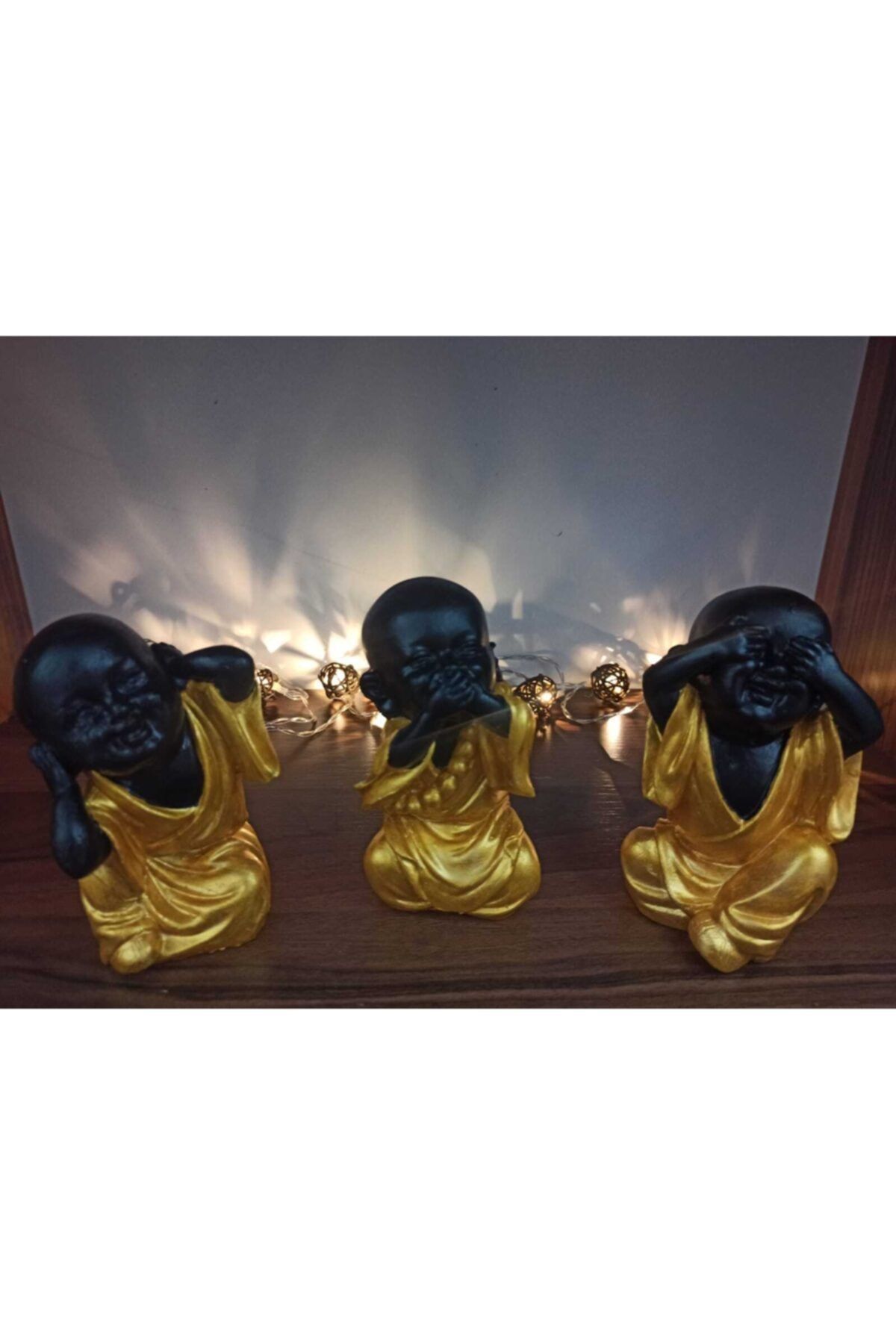 The Littlest 3'lü Görmedim Duymadım Biblo Gold-siyah