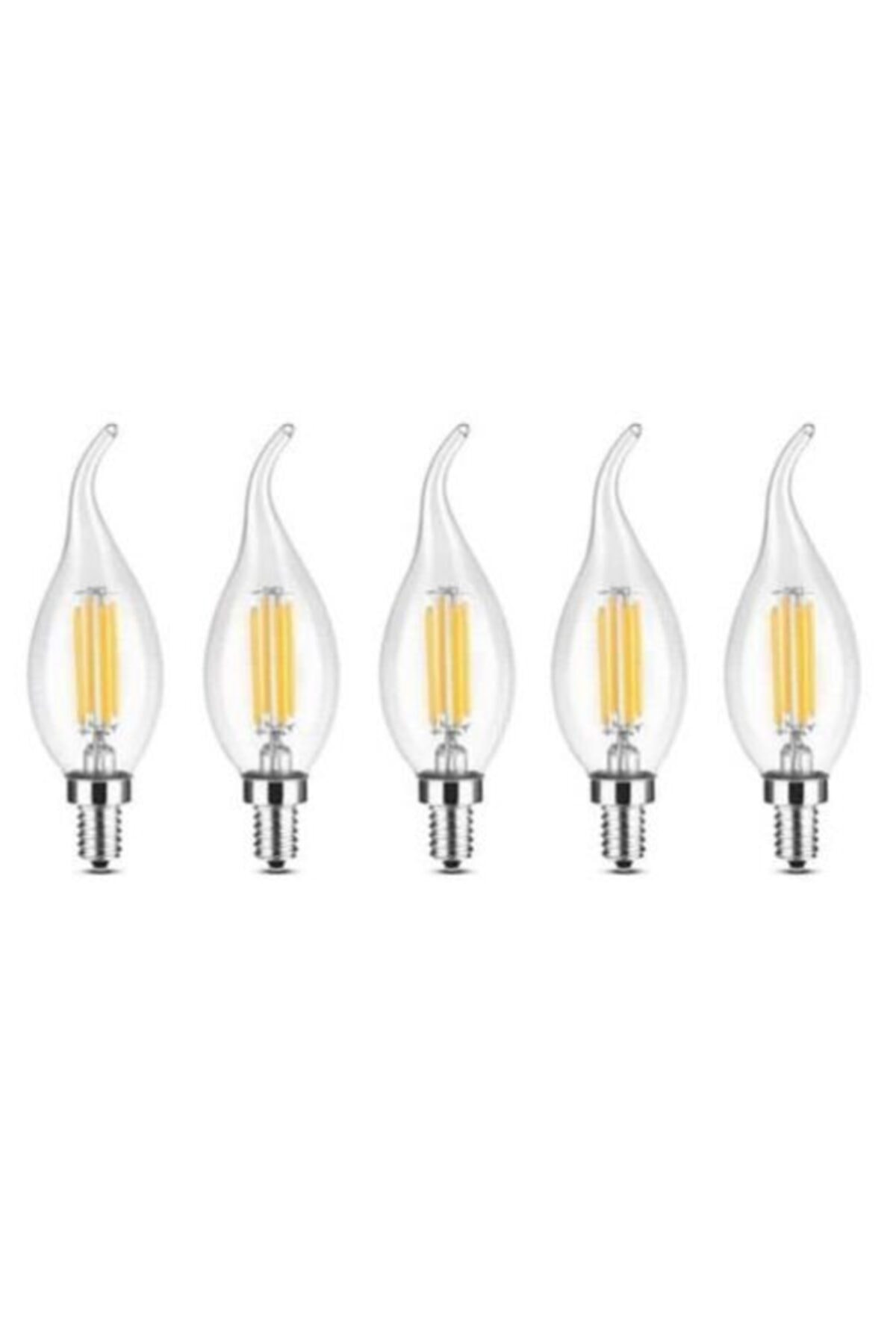 İthal Brayton Rustik 4w E14 Gün Işığı Led Kıvrık Buji Ampul 5'li Paket
