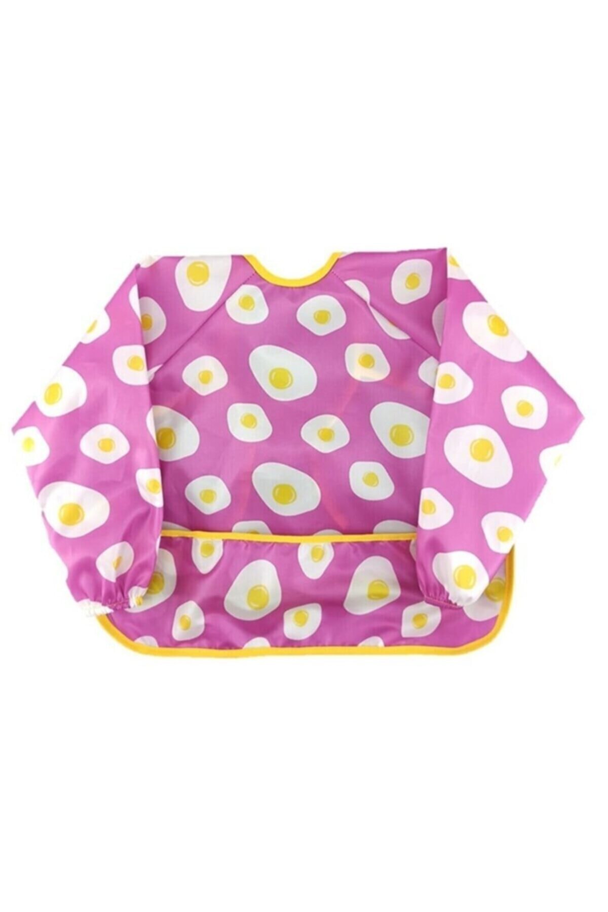 BuBeBeM 6-24 Ay Kollu Mama Önlüğü Fuşya Yumurta