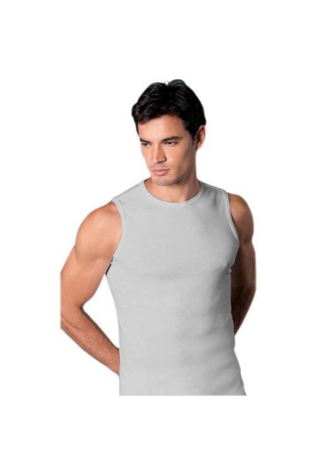 Anıt Erkek Gri Sıfır Kol Sıfır Yaka Atlet