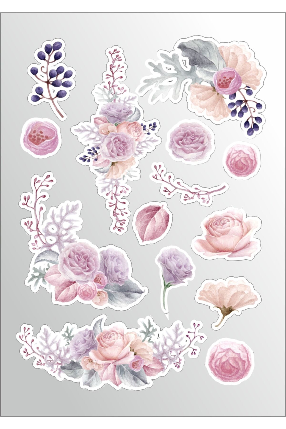 Sticker Adresim Rose Sticker Seti - Planner - Ajanda - Bullet Journal Için Uygun Set