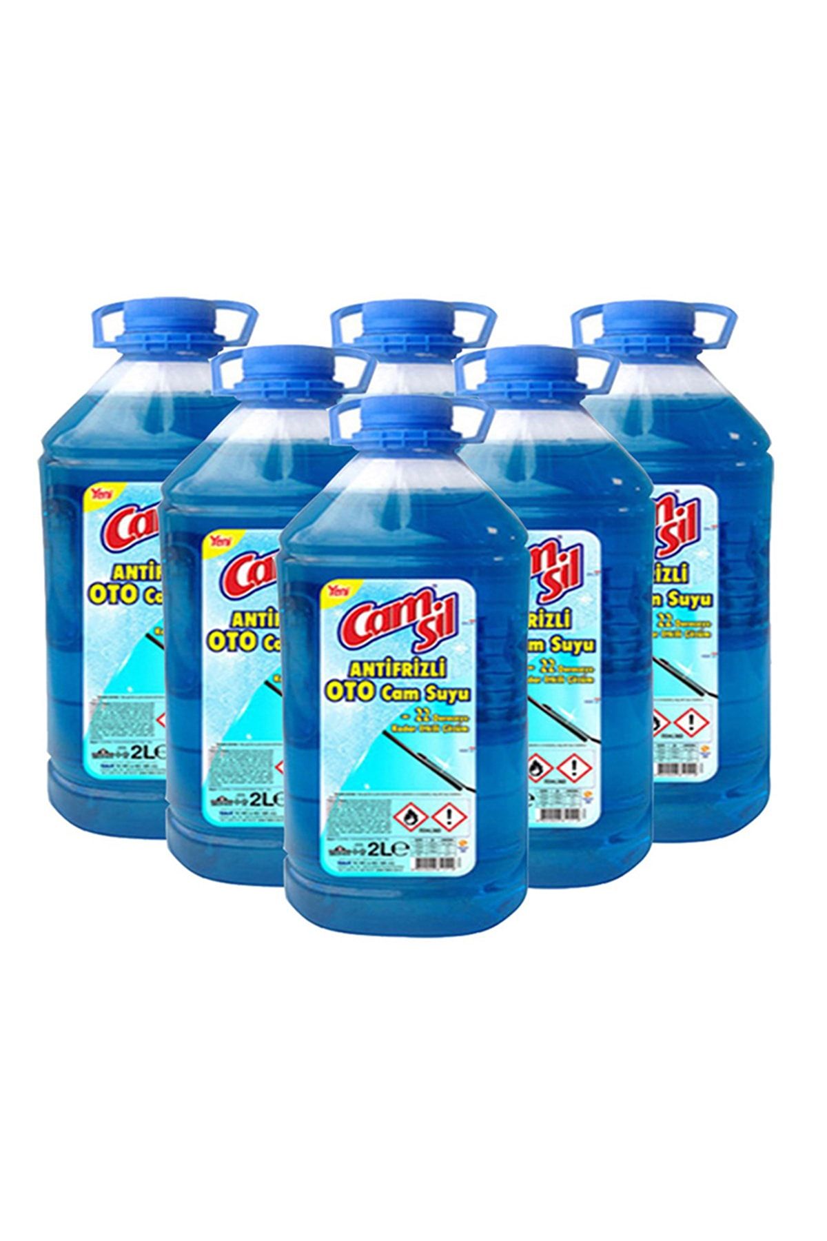 CAMSİL Antifirizli Oto Cam Suyu 2 Lt X 6'lı Ekonomik Koli