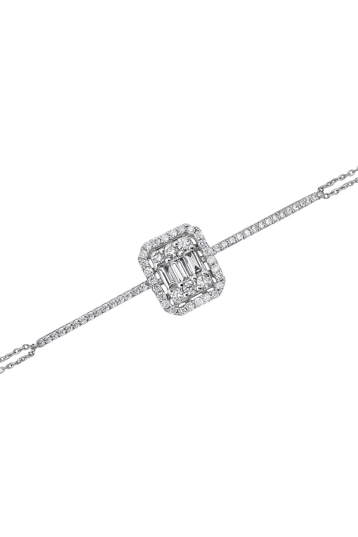 Diamond LineGülaylar 0,41 Karat Pırlanta Baget Bileklik