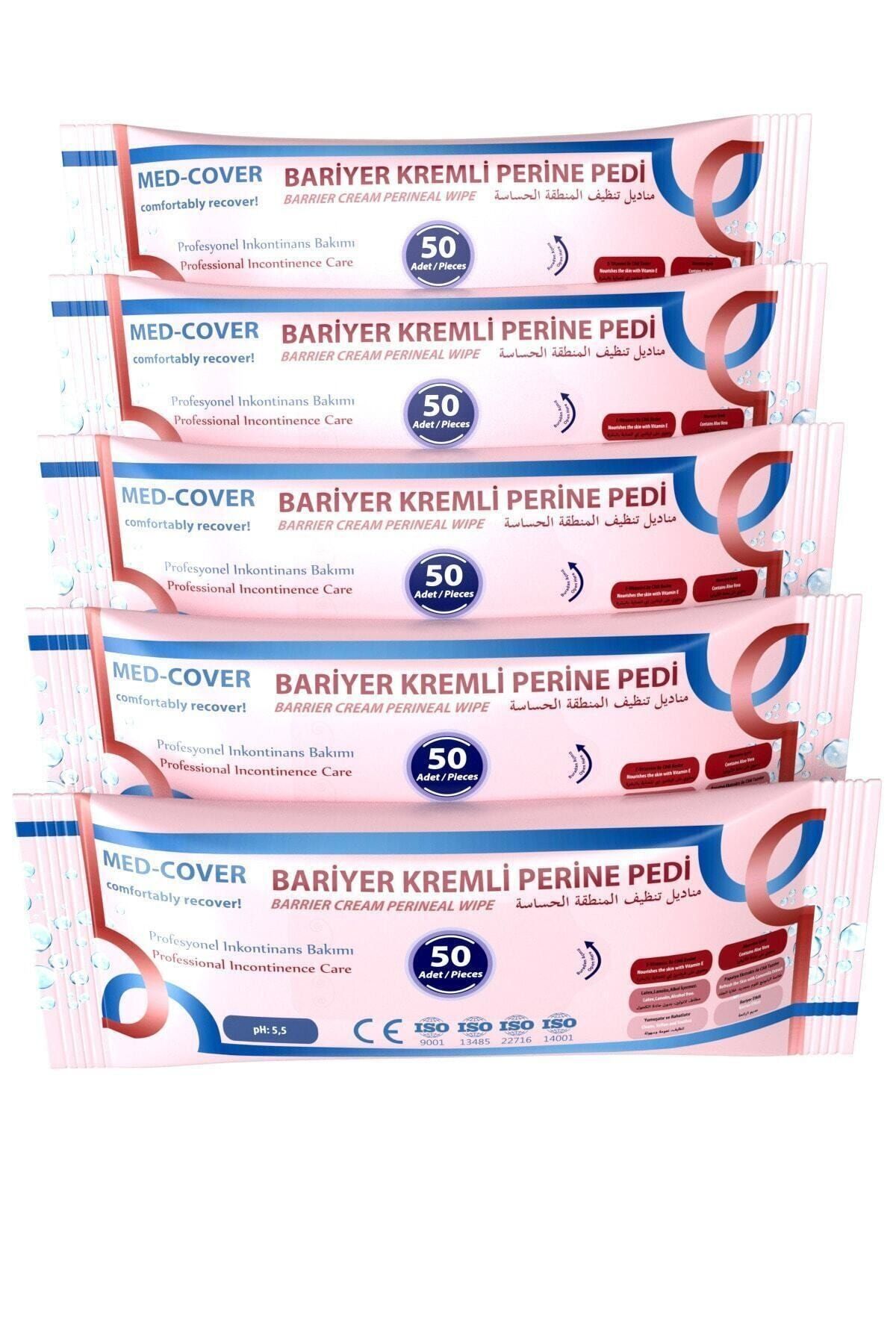 Medcover Med-cover Bariyer Kremli Perine Bölgesi Temizleme Pedi/mendili 50'li - 5 Adet