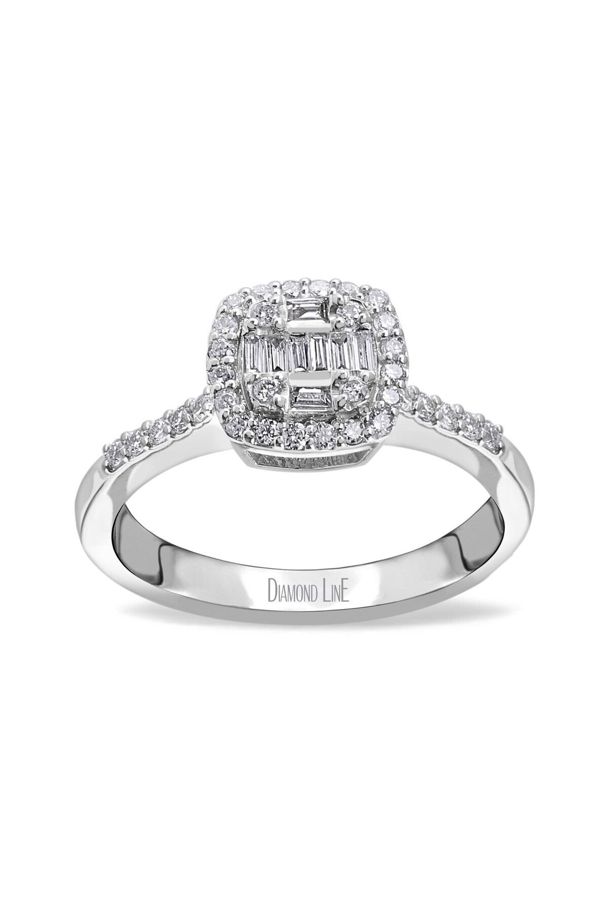 Diamond LineGülaylar 0,29 Karat Pırlanta Baget Yüzük